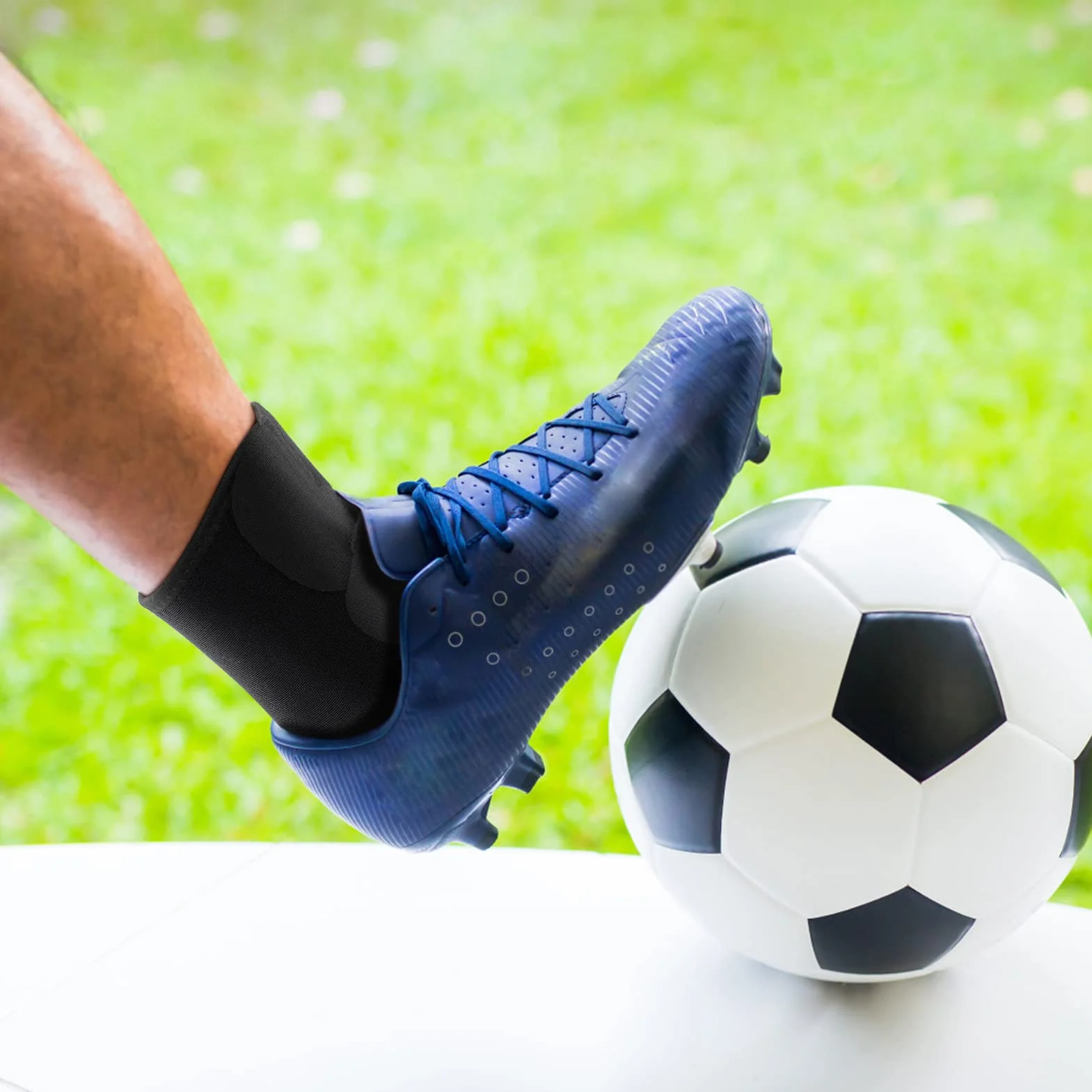 Kompresyjna Opaska na Kostkę, Regulowana Elastyczna Podpórka na Kostkę, Oddychający Rękaw Neoprenowy, Ochraniacz na Kostkę do Piłki Nożnej do Ochrony Sportowej, Regeneracja Kontuzji, Ból Stawów, ścięg
