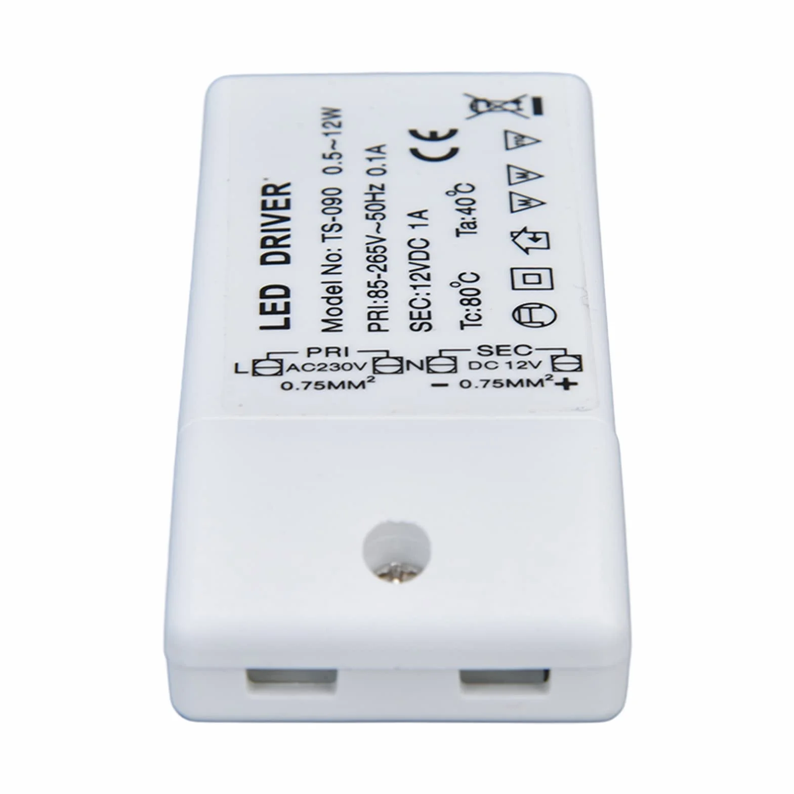 Sterownik LED 12V 12W, Transformator Zasilania ABS, Ochrona Przed Przegrzaniem, 1A DC, 85-265V AC, 90x40x20mm