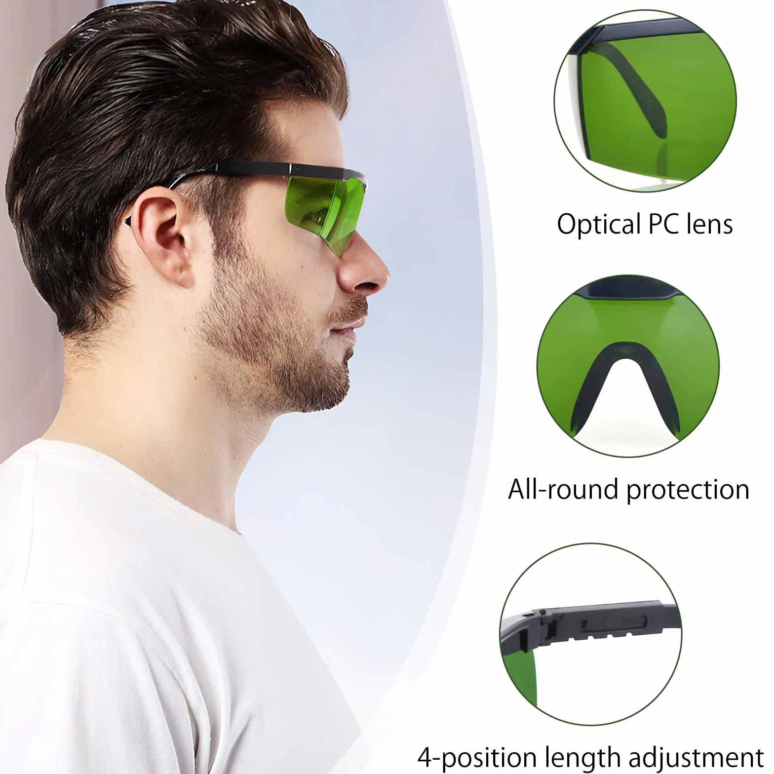 Laserowe okulary ochronne IPL 200 – 2000 nm, IPL do usuwania włosów i ochrony na podczerwień