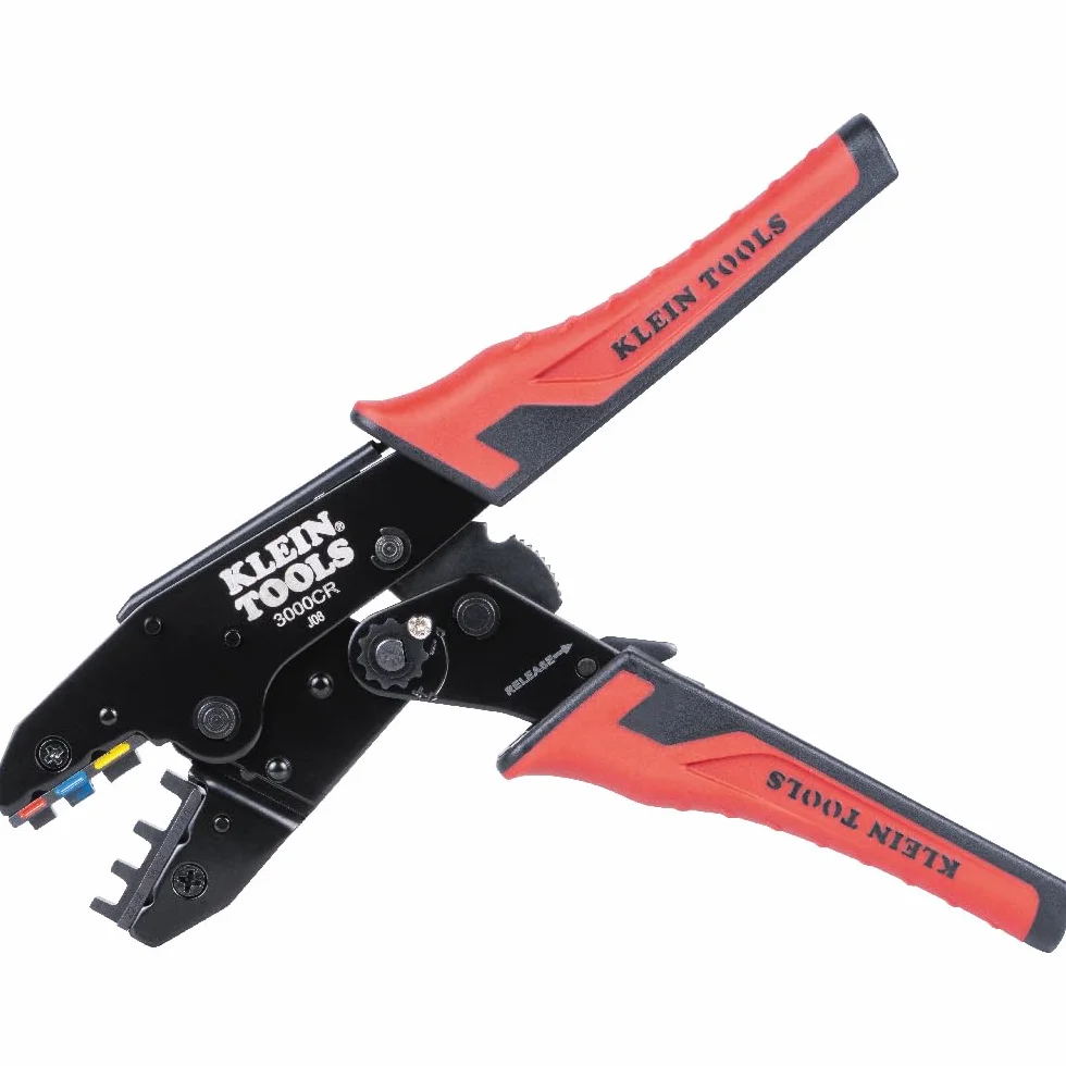 Klein Tools 3000CRKIT Zestaw narzędzi do zaciskania z grzechotką, (4) wymienne matryce do złączy termokurczliwych, nieizolowanych, izolowanych i tulejkowych