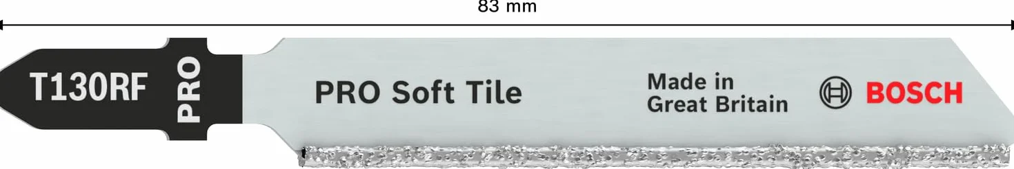 Bosch 3x Brzeszczot do wyrzynarki PRO Soft Tile T130RF (do Płytki, Płytki, Długość 83 mm, Professional Akcesoria Wyrzynarka)
