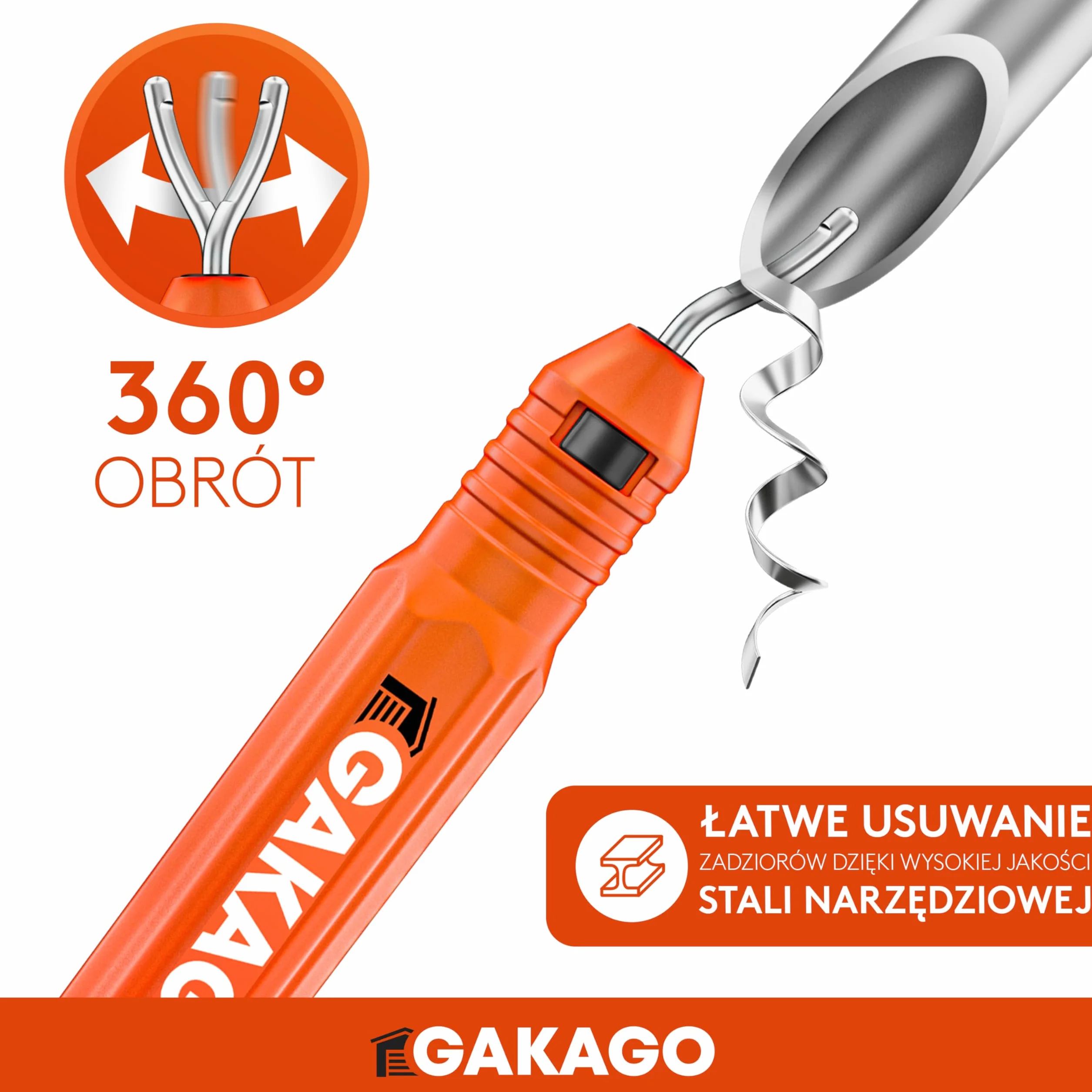 Gakago Zestaw obcinaków do rur 3-50 mm z gratownikiem - Wszechstronny obcinak do rur ze wszystkich popularnych metali, takich jak stal nierdzewna, miedź, aluminium, stal lub tworzywa sztuczne