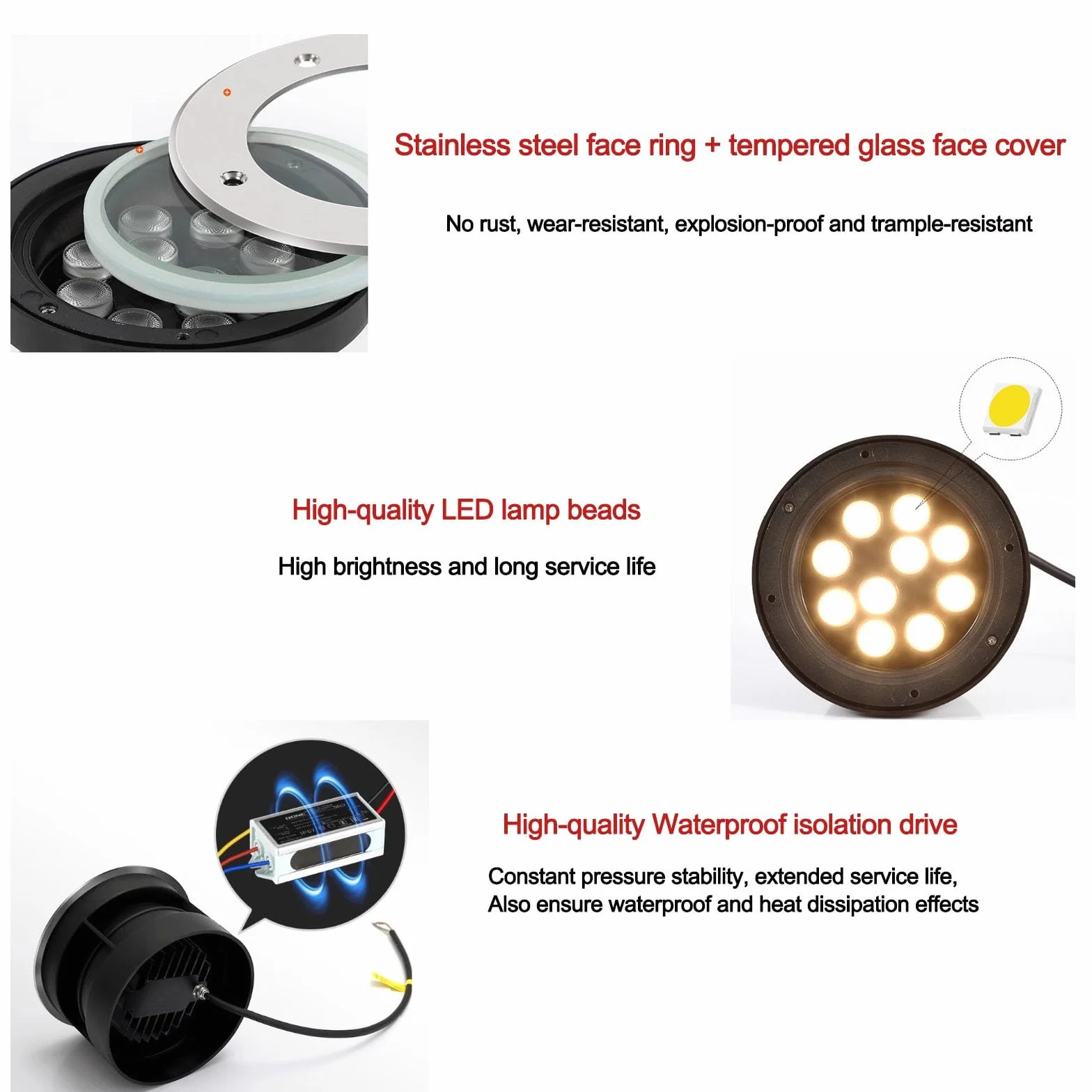 Oświetlenie ogrodowe LED – zewnętrzne lampy do wkopania w ziemię,okrągły reflektor naziemny AC 220 V,wodoodporna lampa wpuszczana w podłogę IP65,lampa podłogowa LED do ogrodu i na dziedziniec,dek