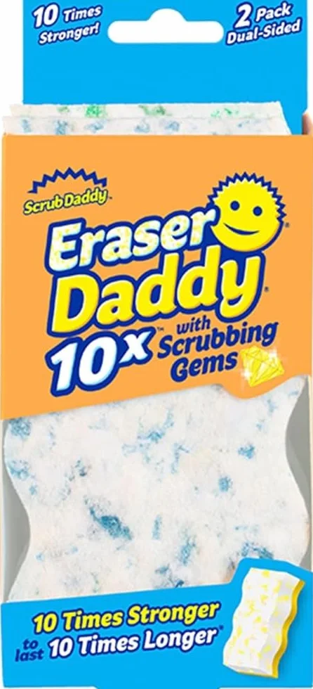 Scrub Daddy Eraser Gumka do Ścierania, Biały/Niebieski, 2 szt.