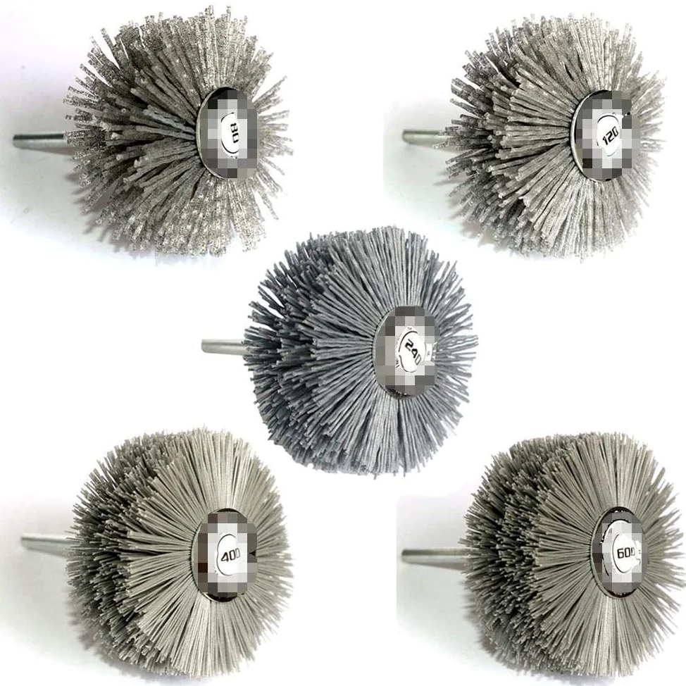 Tarcza Polerska, Szczotka Druciana Do Wiertarki, Szczotka Druciana Wiertła 80Mm Wiertarka Ścierna Nylonowa Tarcza Szlifierska Promieniowa Szczotka Do Polerowania Włosia/a/Mix 5Pcs