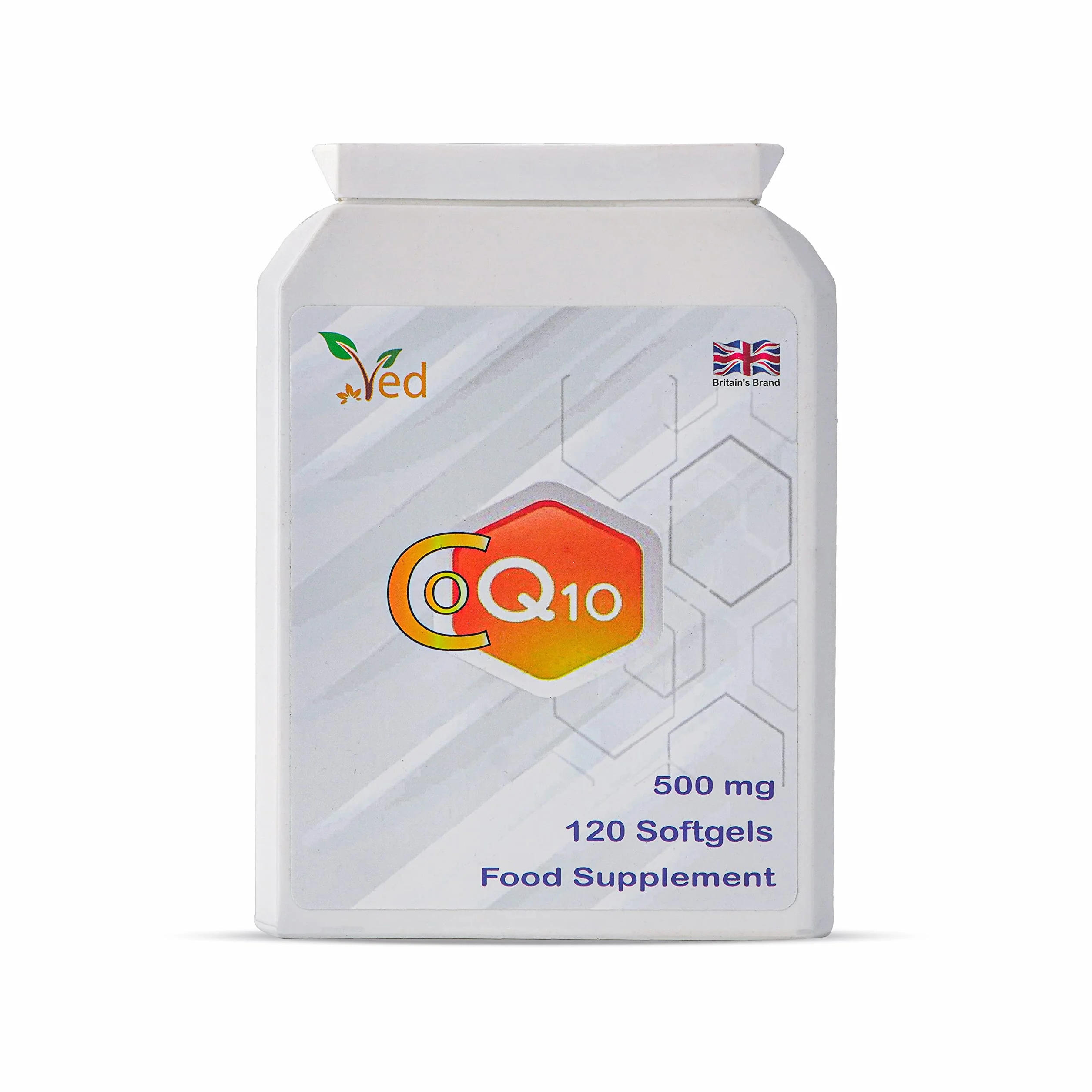 Ved CoQ10 500 mg Koenzym Q10 120 Kapsułek Naturalnie Fermentowany