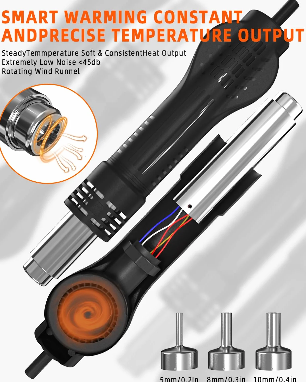 700W Stacja lutownicza na gorące powietrze (orange)