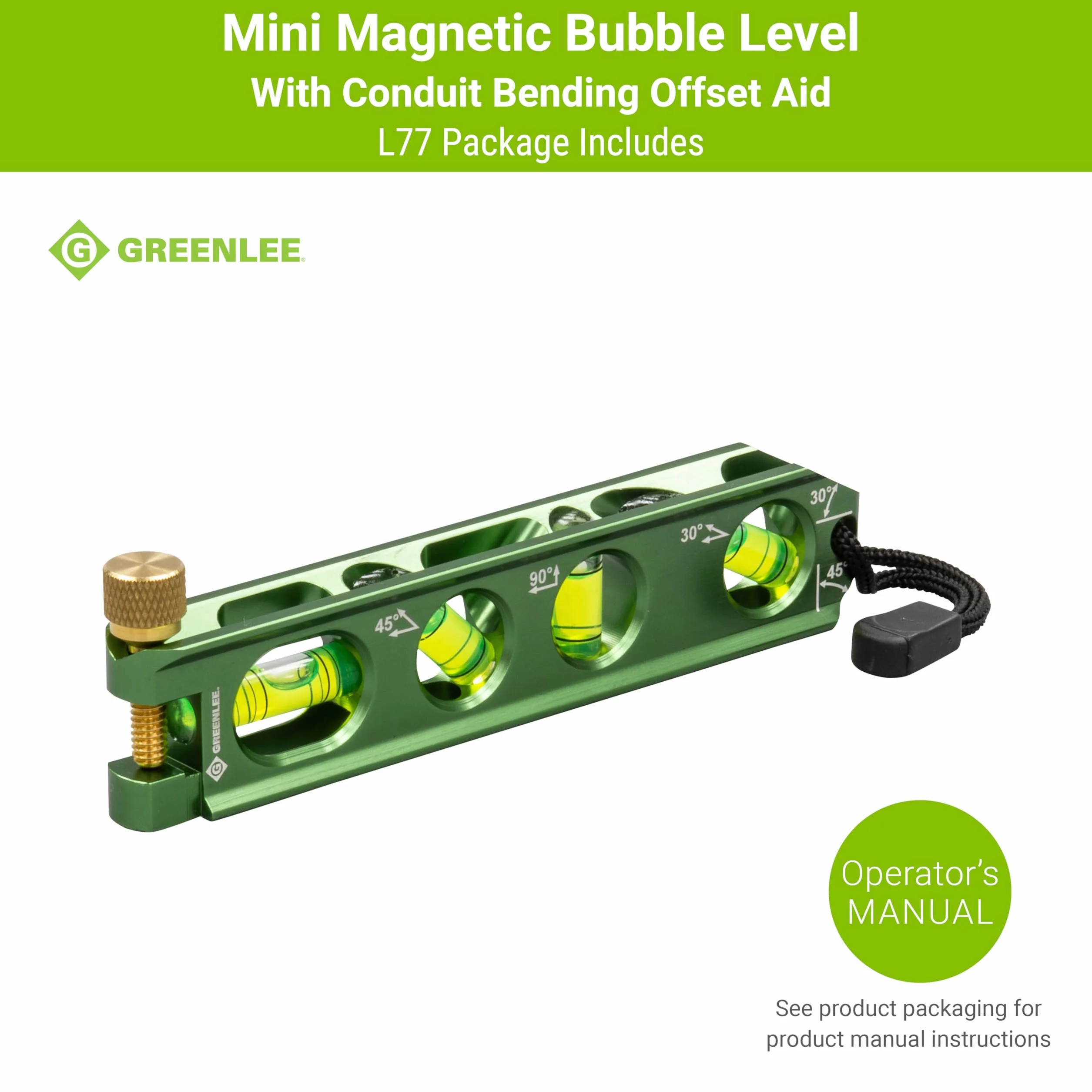 Greenlee L77 Mini magnetyczna poziomica bąbelkowa