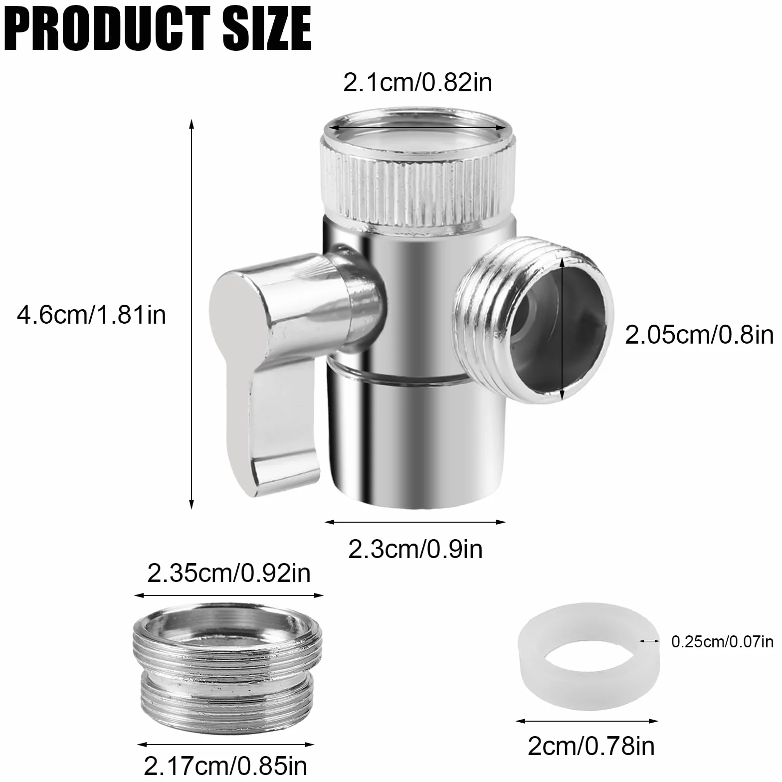 3-Drożny Zawór Dywerterowy, Adapter Do Kranu, Zawór Przełączający, Część Zamienna, Adapter Prysznicowy, Kran, Części Zamienne Do Kuchni, Łazienki, Systemu