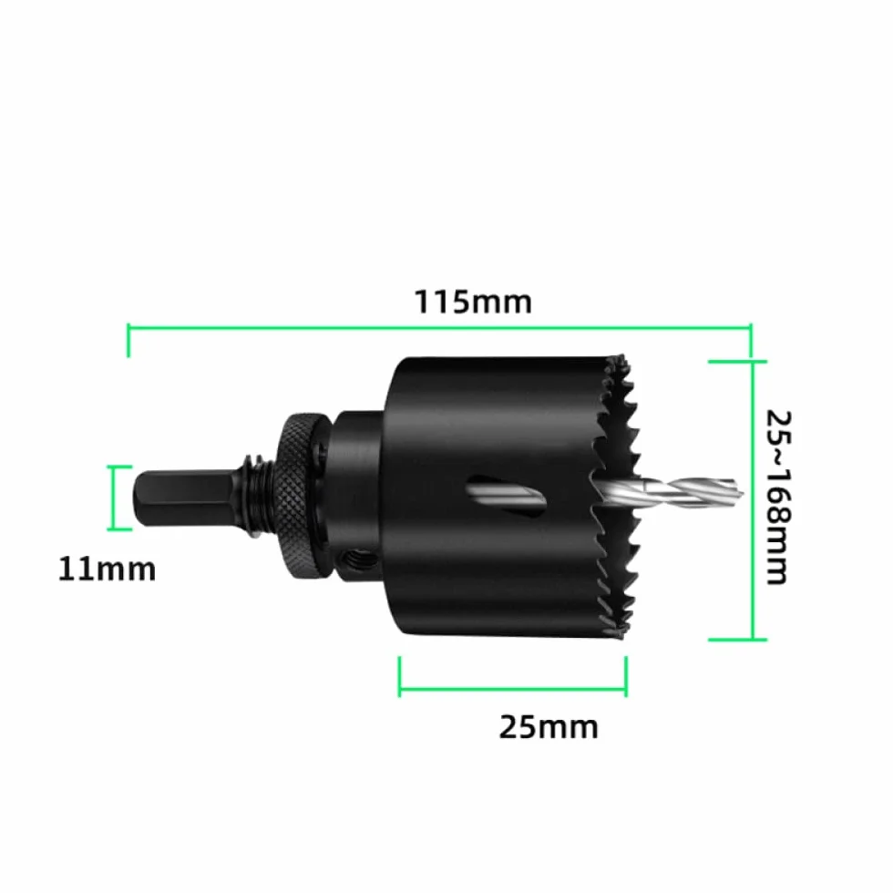 Otwornica 1 sztuk 35-114mm Bi-Metal M42 otwornice Bit do obróbki drewna żelazo ze stali nierdzewnej plastikowy zestaw do cięcia aluminium, b