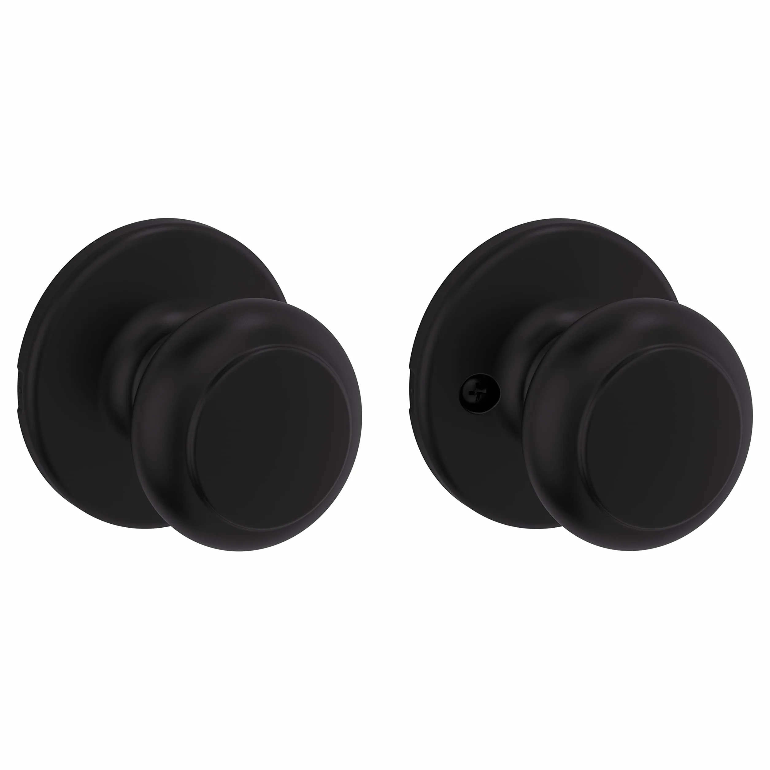 Kwikset 92001-604 Gałka drzwiowa, matowa czerń, przejście