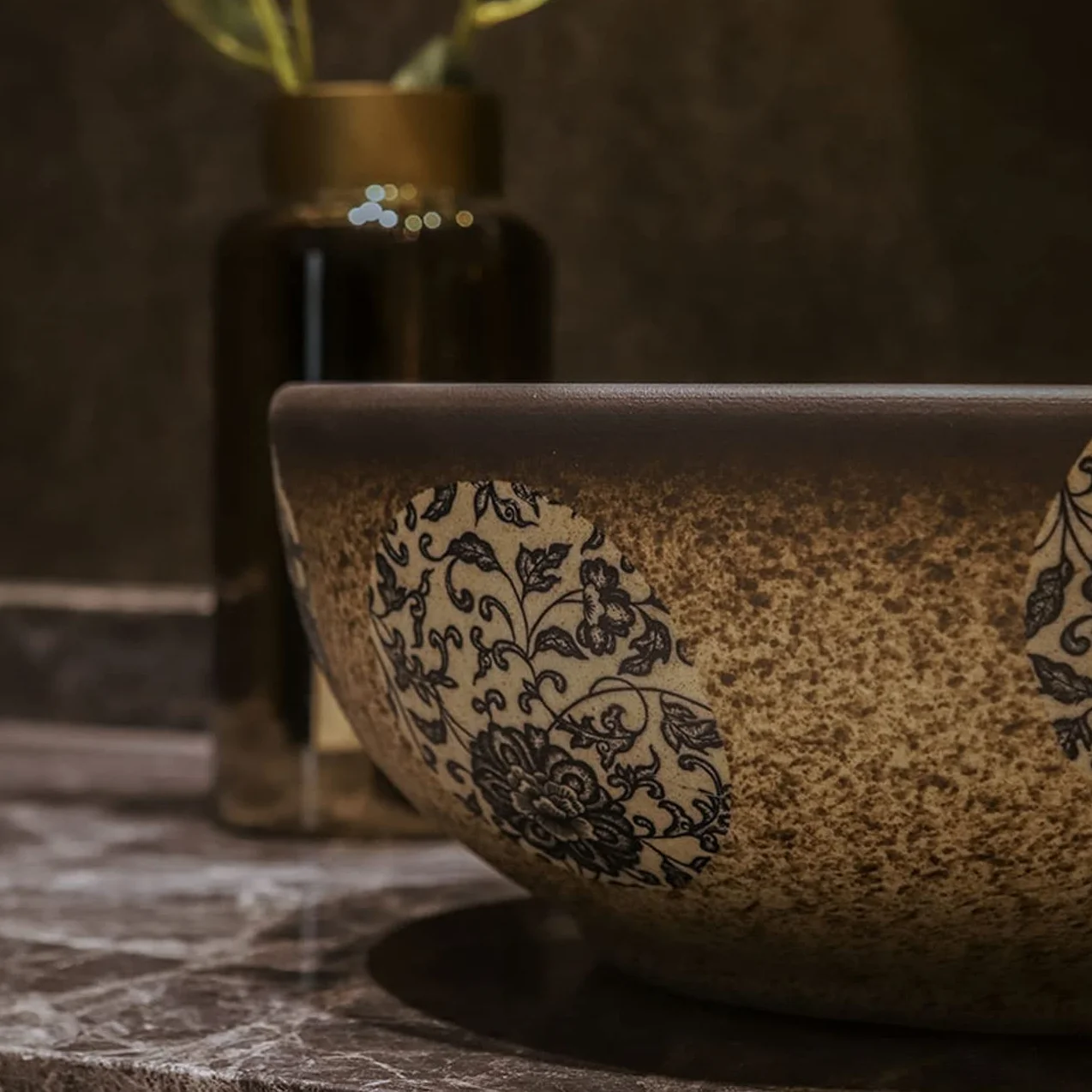 Okrągła Umywalka Porcelanowa Nablatowa, Ceramiczna Umywalka Nablatowa, Artystyczna Umywalka Łazienkowa Z Misą