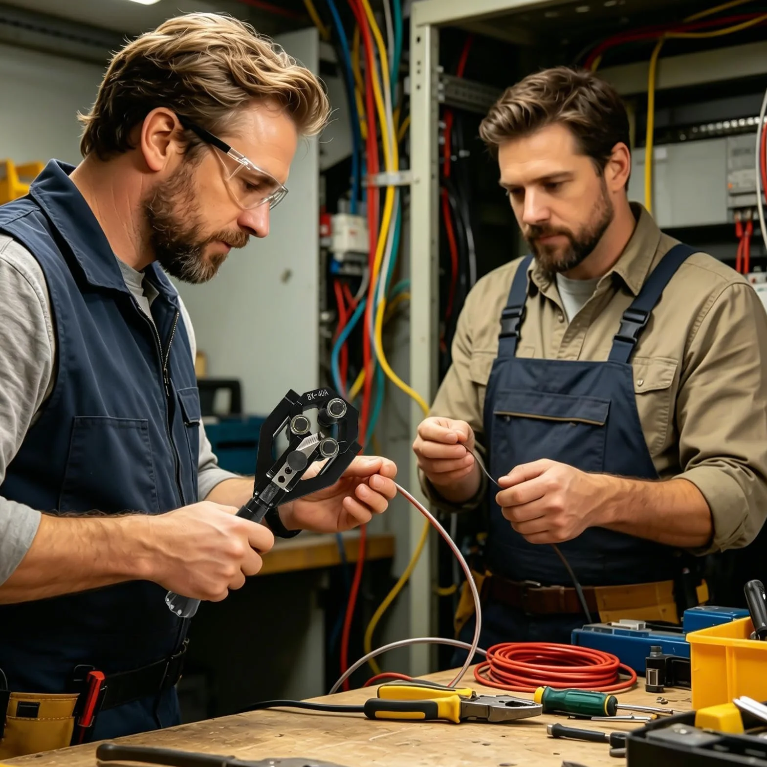 Szczypce do ściągania izolacji – izolowane szczypce zaciskowe | 22-40 mm elektryczny izolator przewodów | do samochodów, do zdejmowania izolacji przewodów, cięcia zacisków śrubowych i oddzielania