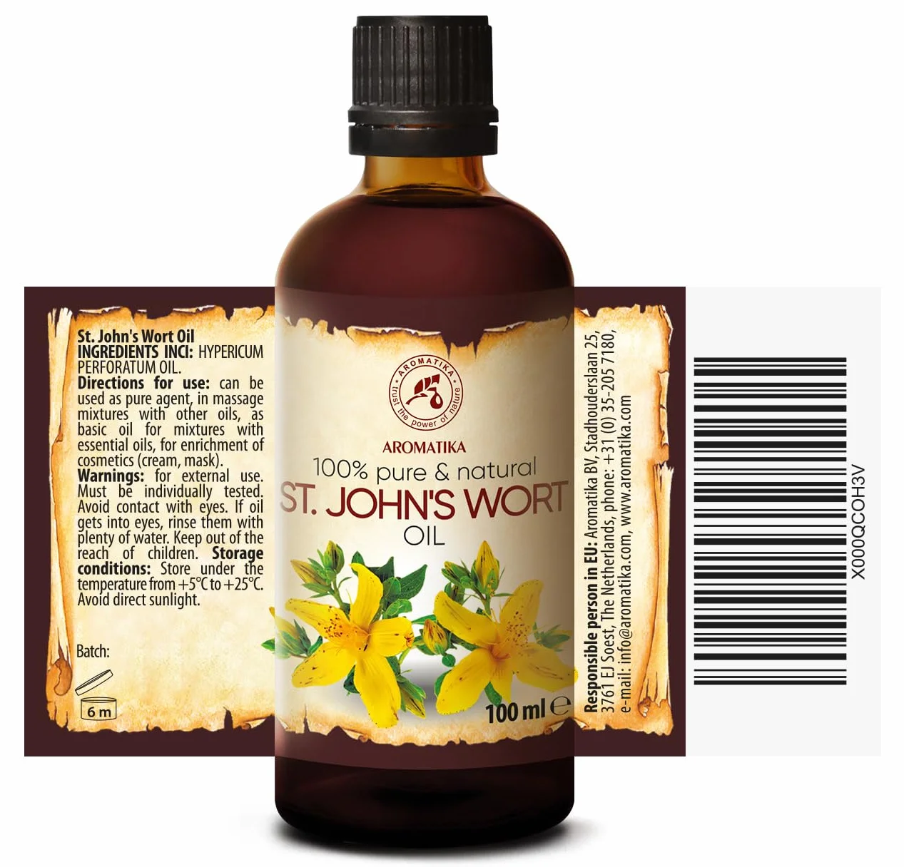 Olejek z Dziurawca 2x100 ml Naturalny 100% Hypericum Perforatum do Pielęgnacji Skóry