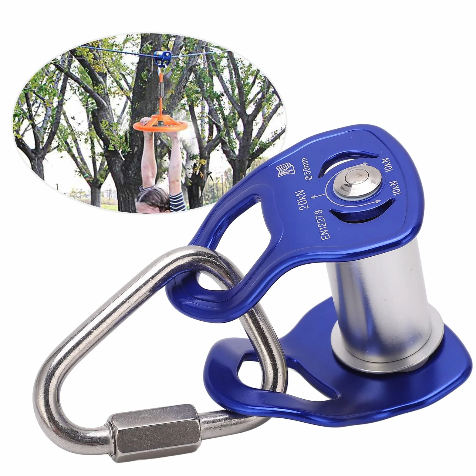 Outdoor Sport Pulley Slider Zipline Pulley do Treningu Przeszkód dla Dzieci Dorośli
