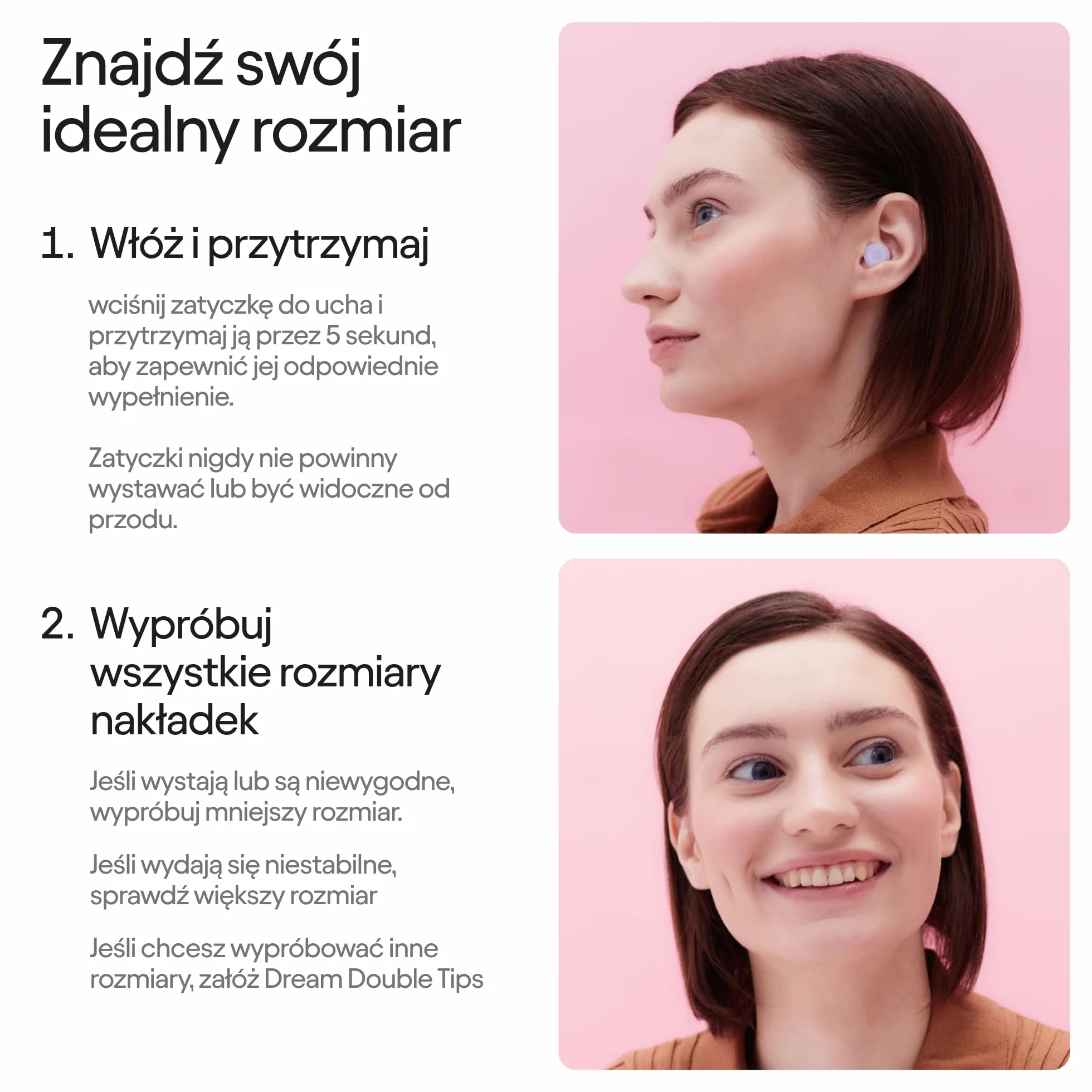 Loop Dream Zatyczki do Spania Silikonowe Pianką Pamięci Kształtu 27dB SNR
