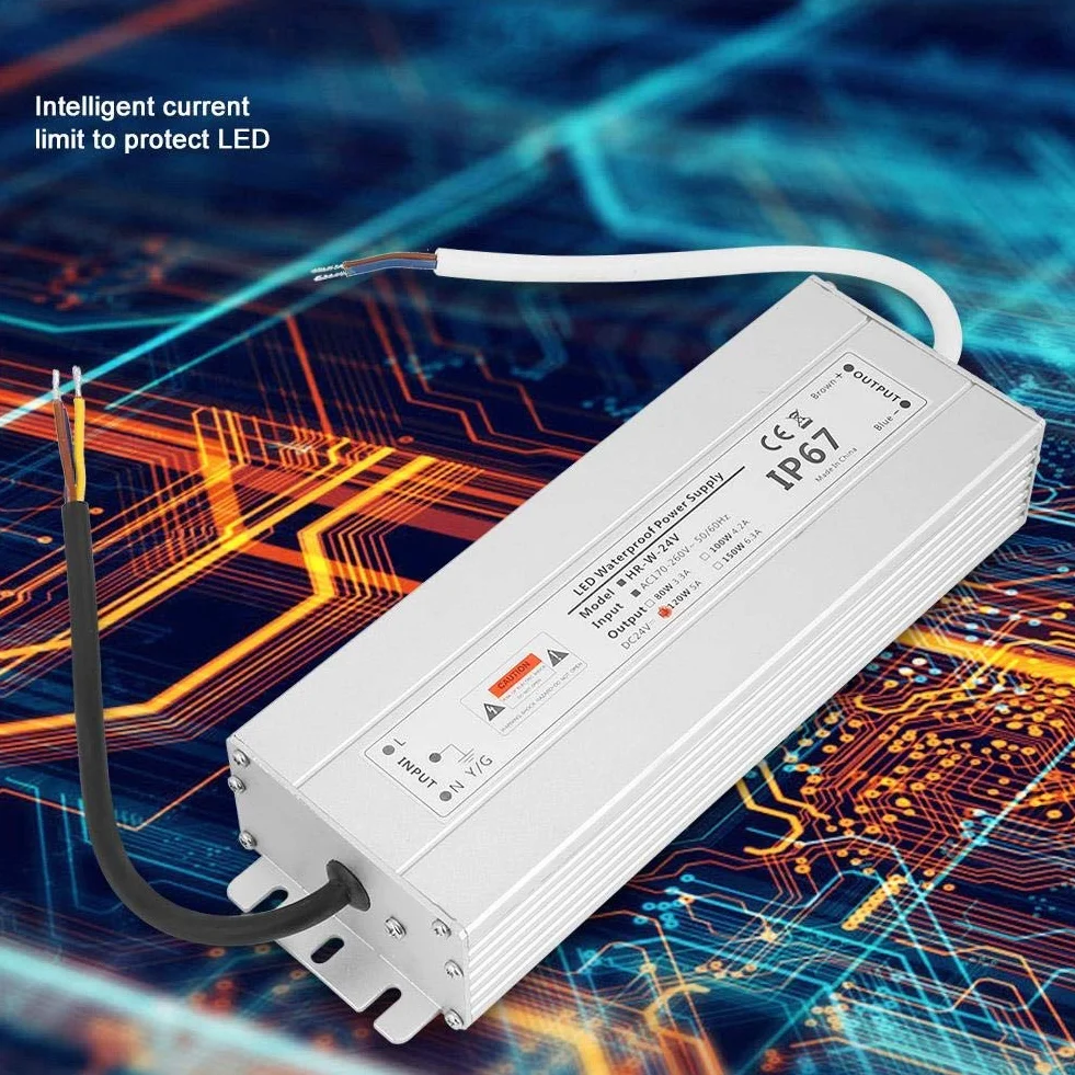 Zasilacz LED, 24 V 120 W 5 A LED listwa świetlna zasilacz IP67 wodoszczelny sterownik LED transformator zasilacz