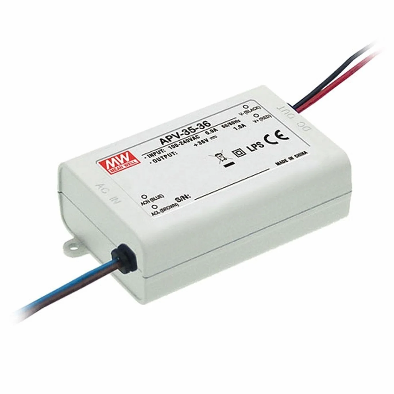 Zasilacz LED 36 W 12 V 3 A; MeanWell, APV-35-12