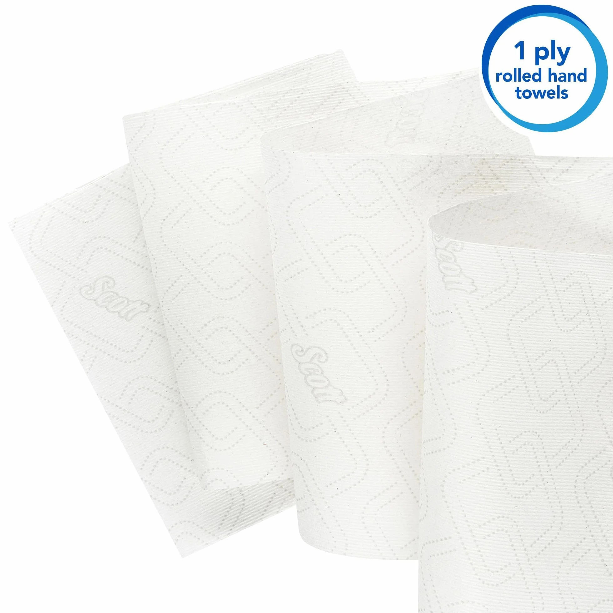 Ręczniki papierowe w rolce Scott Essential 6691 — ręczniki papierowe do rąk w rolce — 6 białych rolek papieru o długości 350 m (łącznie 2100 m)