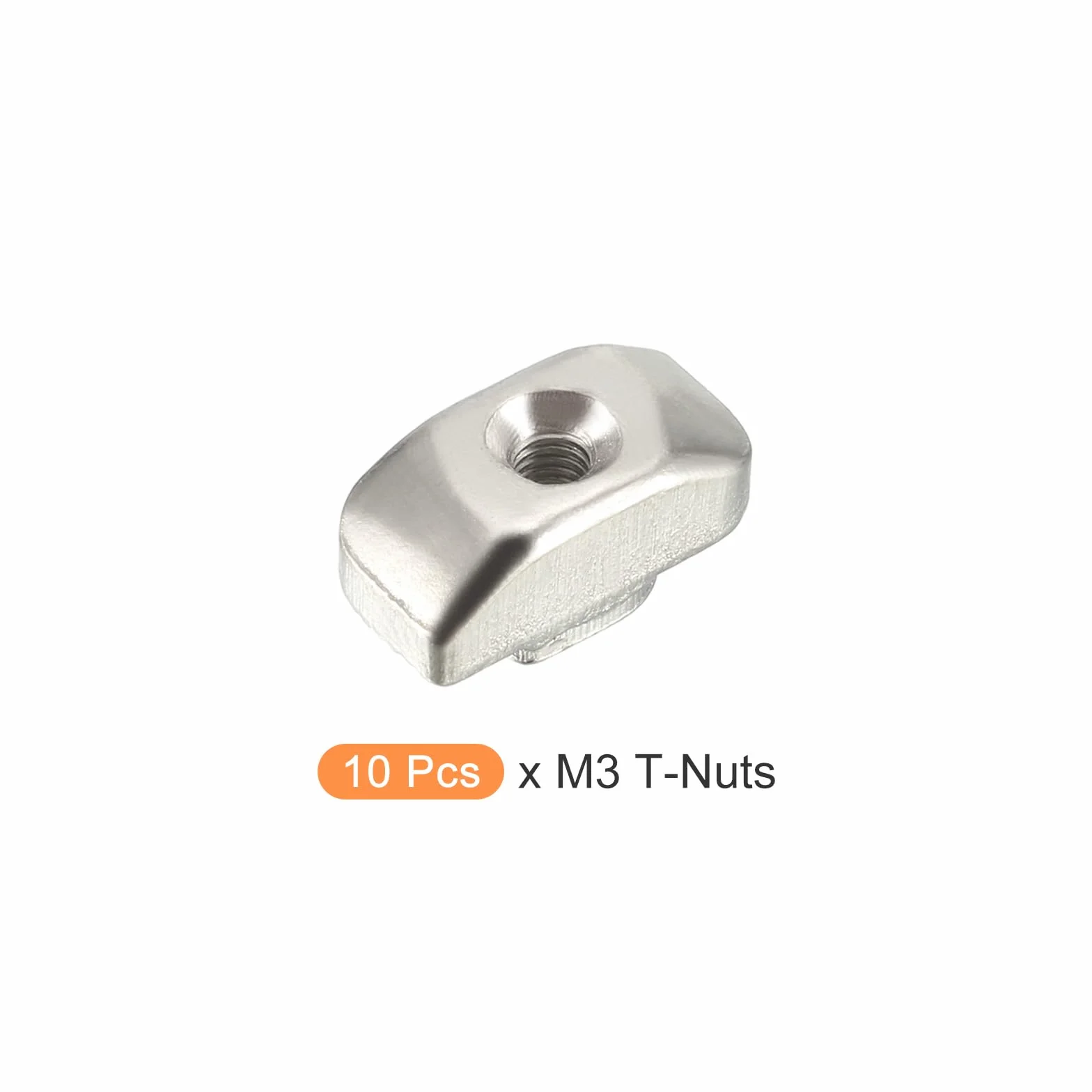 METALLIXITY Nakrętki rowkowe T ślizgowe (gwint M3), 10 sztuk, nakrętki rowkowe T ze stali węglowej, mocowanie głowicy młotka do profilu, wytłaczania, aluminium, seria 3030