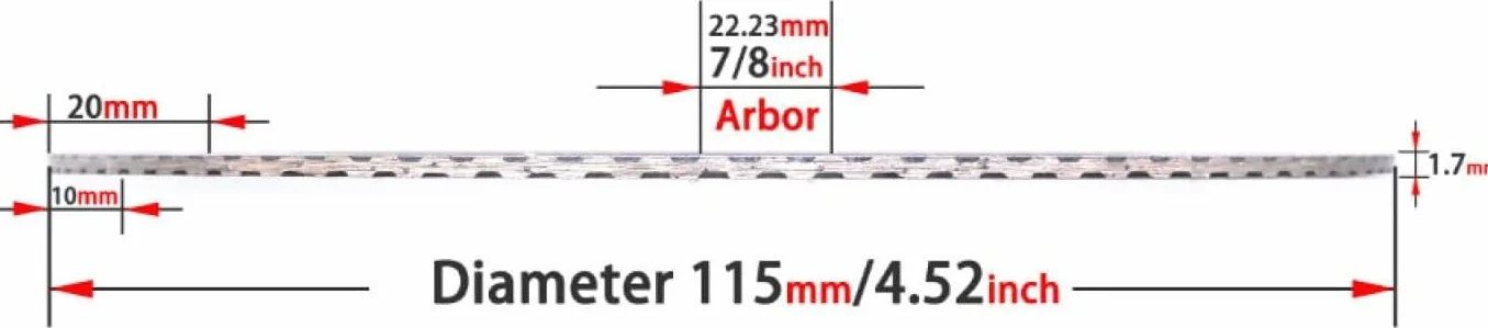 Diamentowe tarcze tnące do szlifierki kątowej， 1 sztuka 4,5" 115mm Diamentowa tarcza tnąca do płytek Porcelana Ceramiczna diamentowa tarcza szlifierska Cięcie piłą na sucho Mokro do marmuru, 2 sztuki(