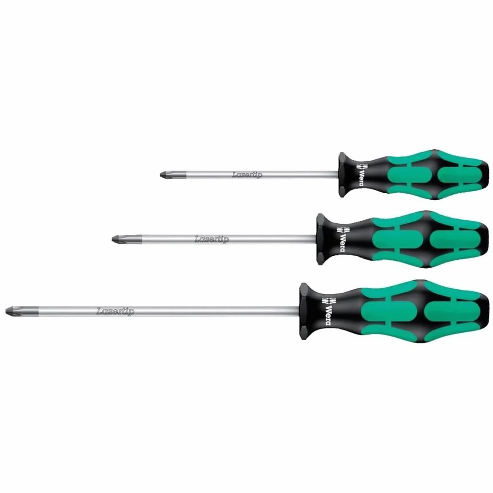 Zestaw śrubokrętów wkrętaków PH Lasertip 3 szt. Kraftform Plus WERA