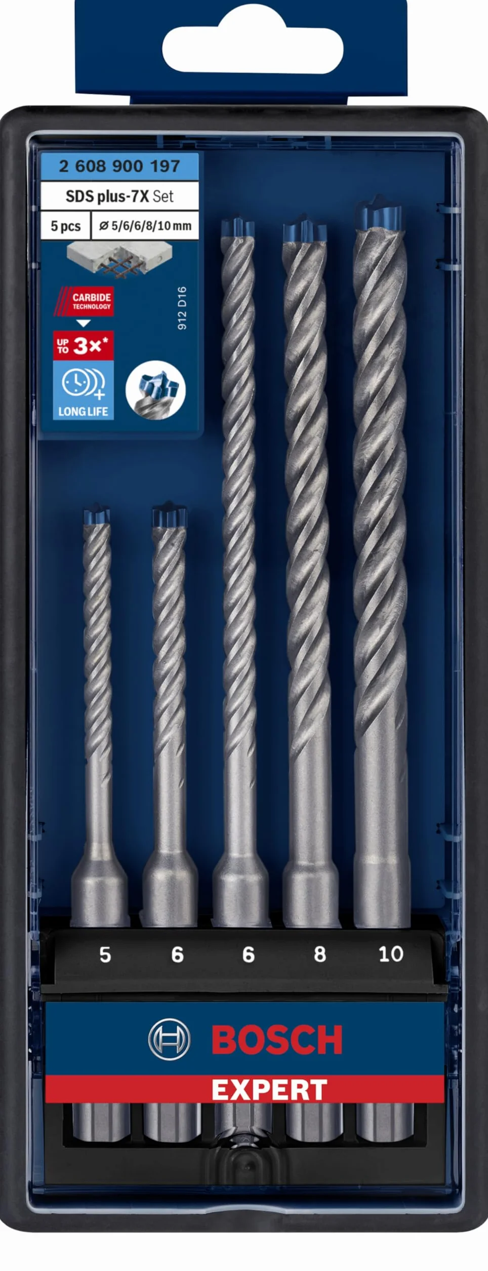 Bosch EXPERT SDS plus-7X 5x Zestawy wierteł udarowych Ø 5-10 mm do kamienia