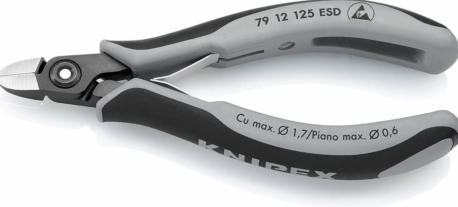 KNIPEX Precyzyjne szczypce tnące boczne ESD 125 mm 79 12 125