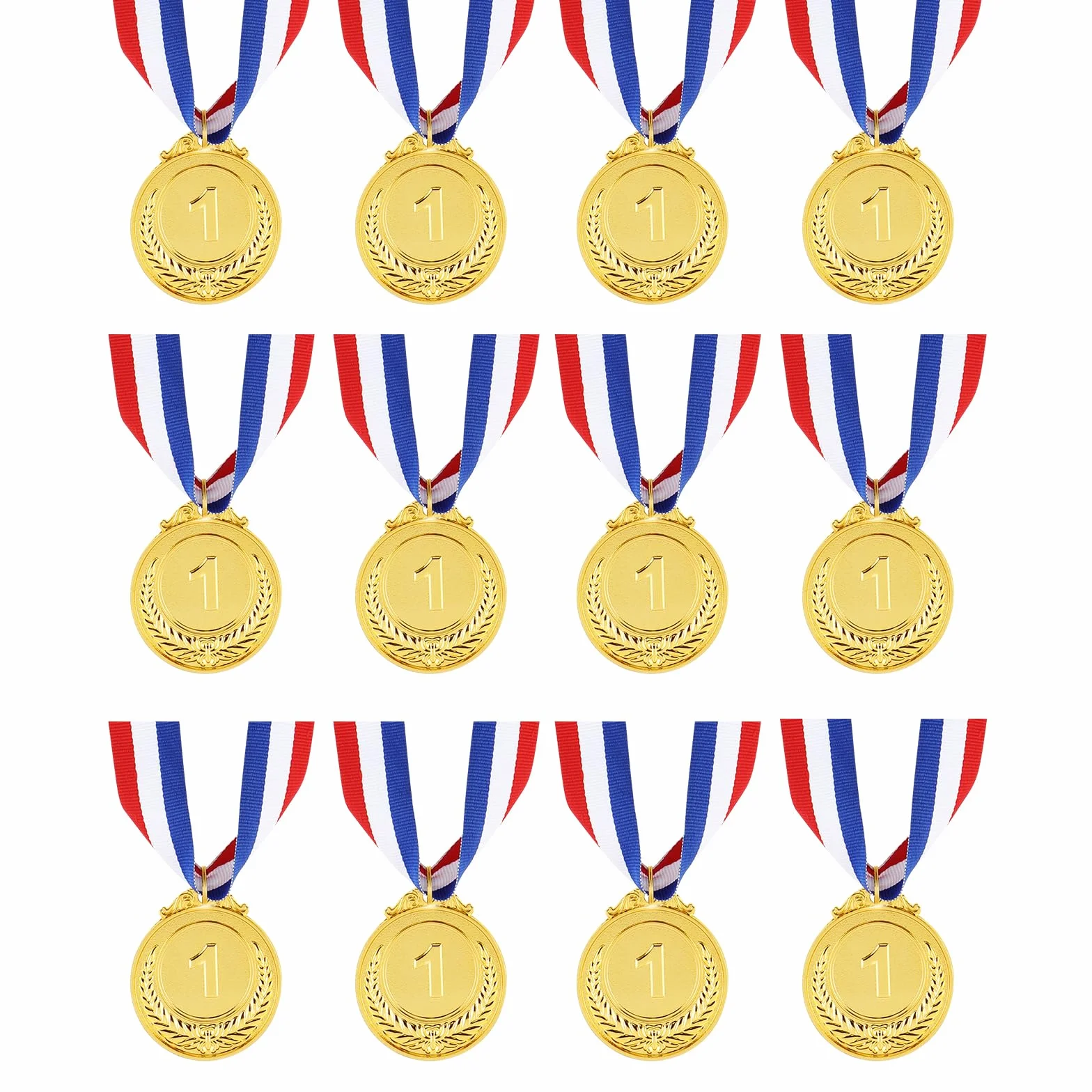 DIVINA VITAE Złote medale, 6 szt., z paskiem na szyję, dla 1. miejsca, na zawody sportowe, konkurs taneczny, pokaz talentów, sztafetę, konkurs spożywczy