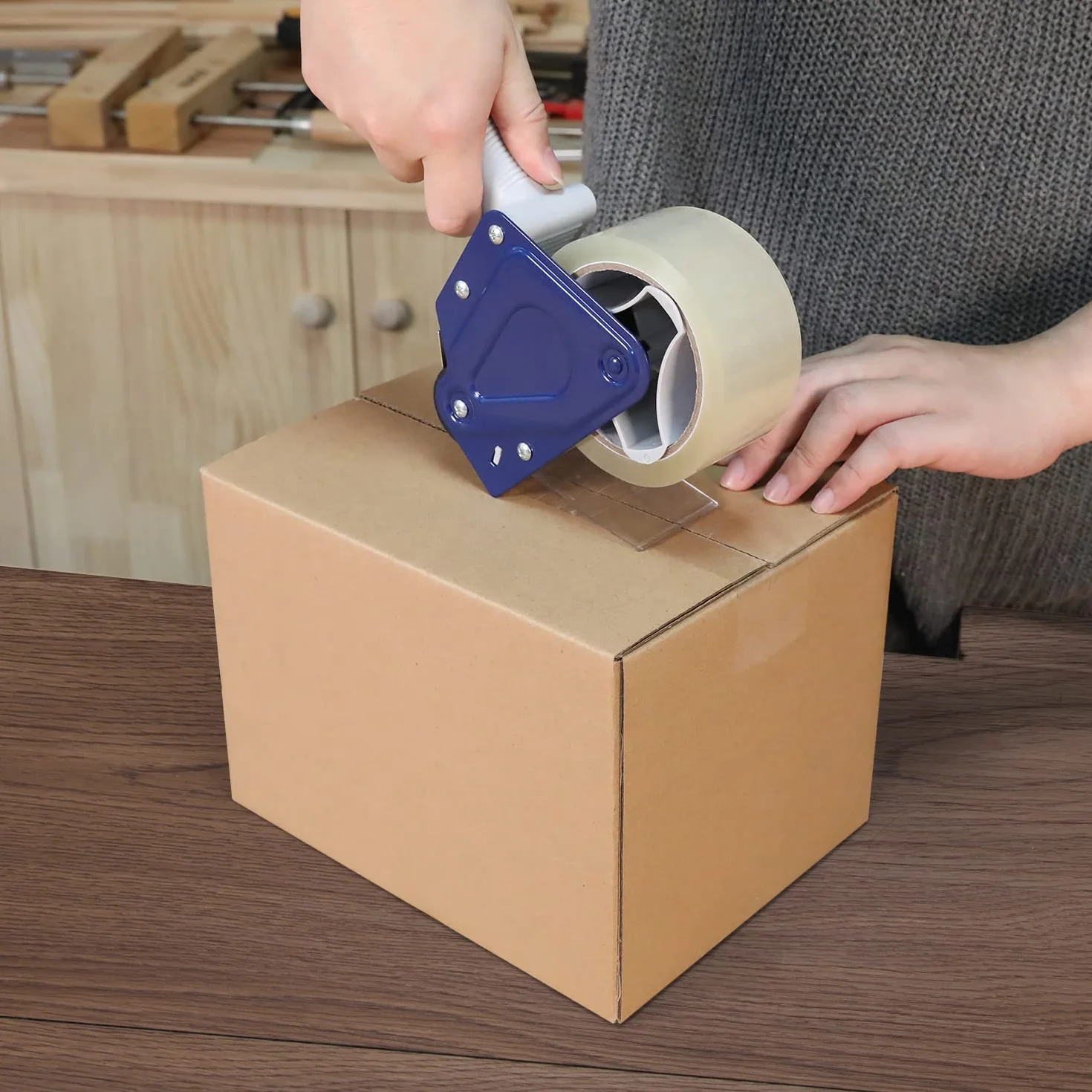 Amazon Basics Taśma Pakowa, 48 mm × 66 m, Grubość 1,8 mil (46 mcm), Przezroczysta, 6 Rolek