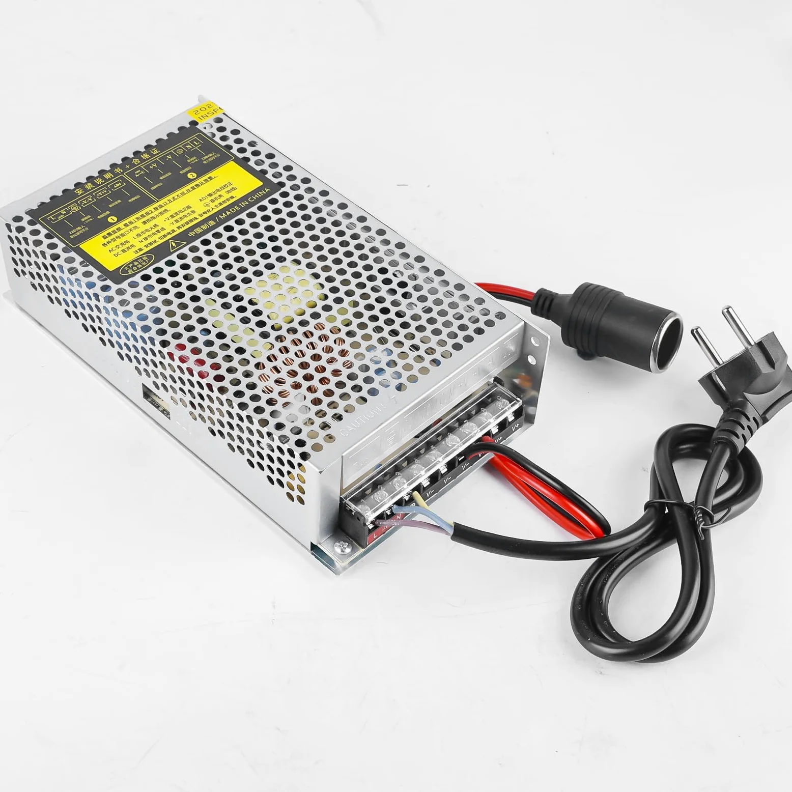Vaileal zasilacz samochodowy AC 240 V DC 12 V 20 A 240 W przetwornik impulsu, zasilacz samochodowy do lodówki przenośnej, pomp do opon, urządzeń LED