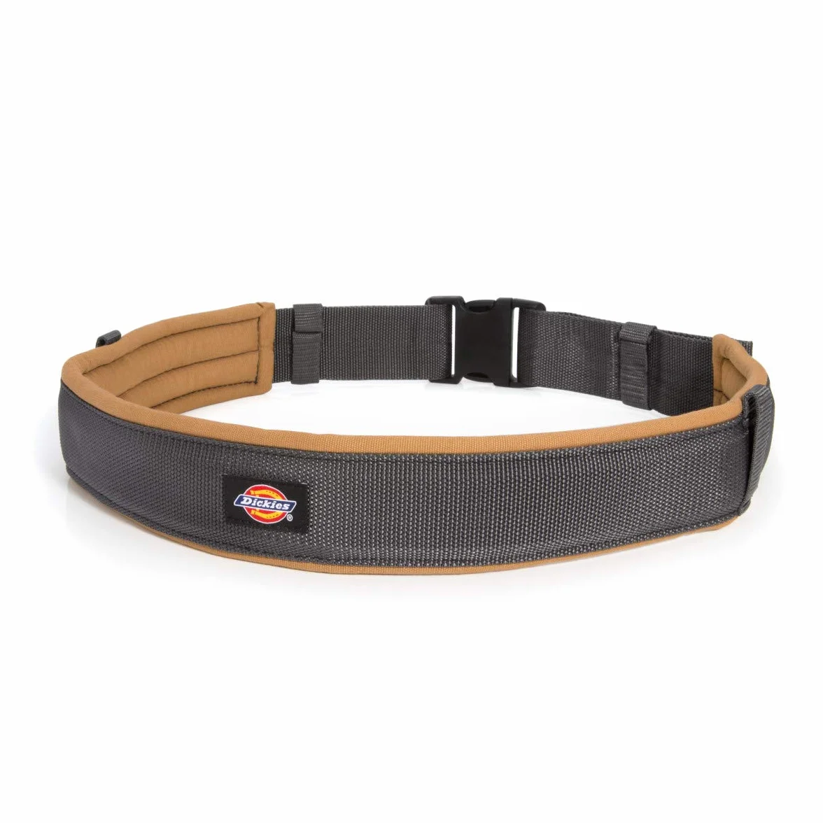 Dickies Wytrzymały wyściełany pasek roboczy dla wykonawców, klamra szybkiego zwalniania, regulowana, szerokość 7 cm, pomieści większość woreczków na pasek narzędziowy, szary/jasnobrązowy