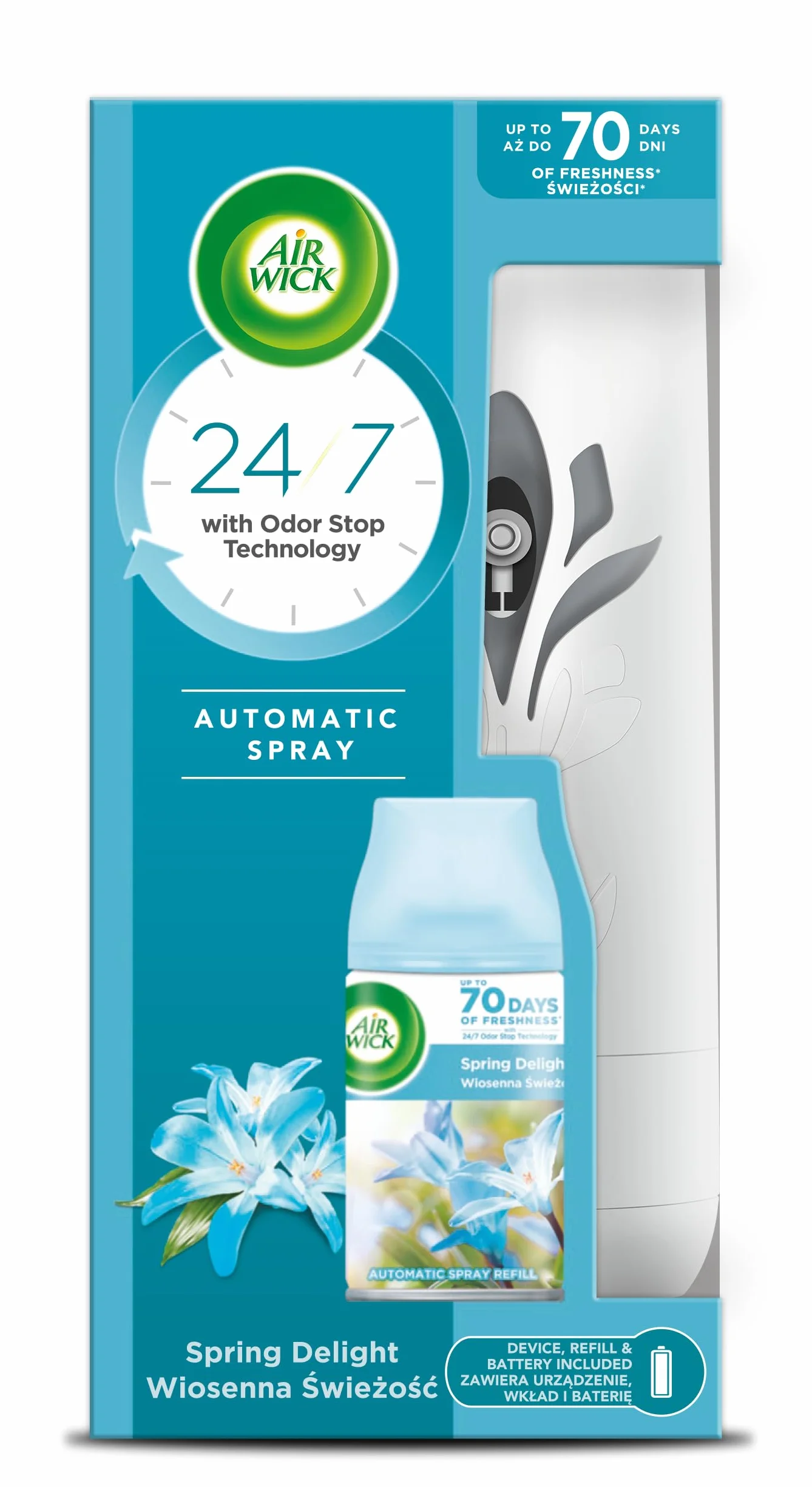 Air Wick Pure Freshmatic Automatyczny odświeżacz powietrza zapach Wiosenna Świeżość