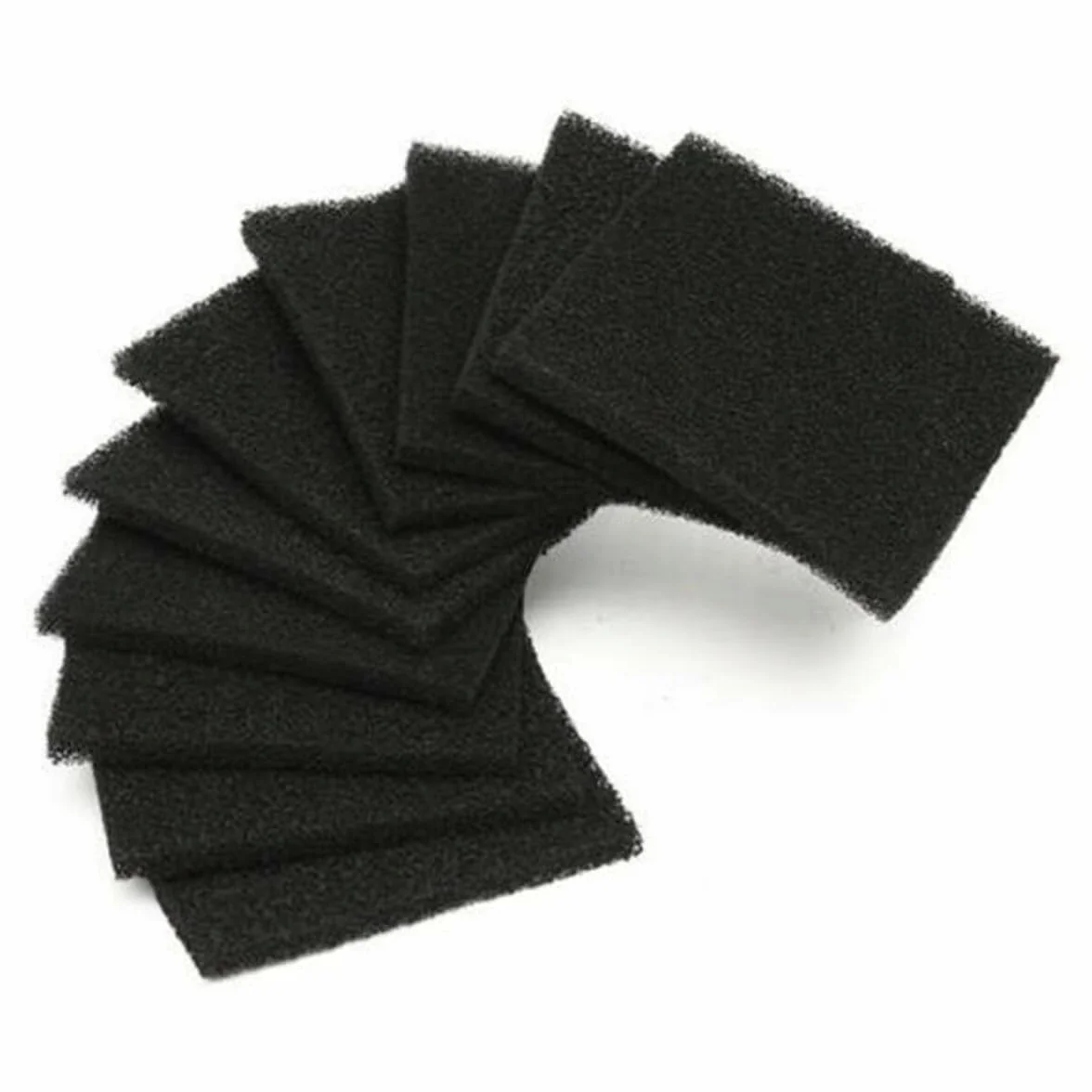 Zestaw filtrów z węglem aktywnym 130 x 130 x 10 mm - 10 sztuk, pianka poliuretanowa, zamiennik do odkurzacza dymu 493-1, FA-400, ZD-153, JH50 | filtr lutowniczy