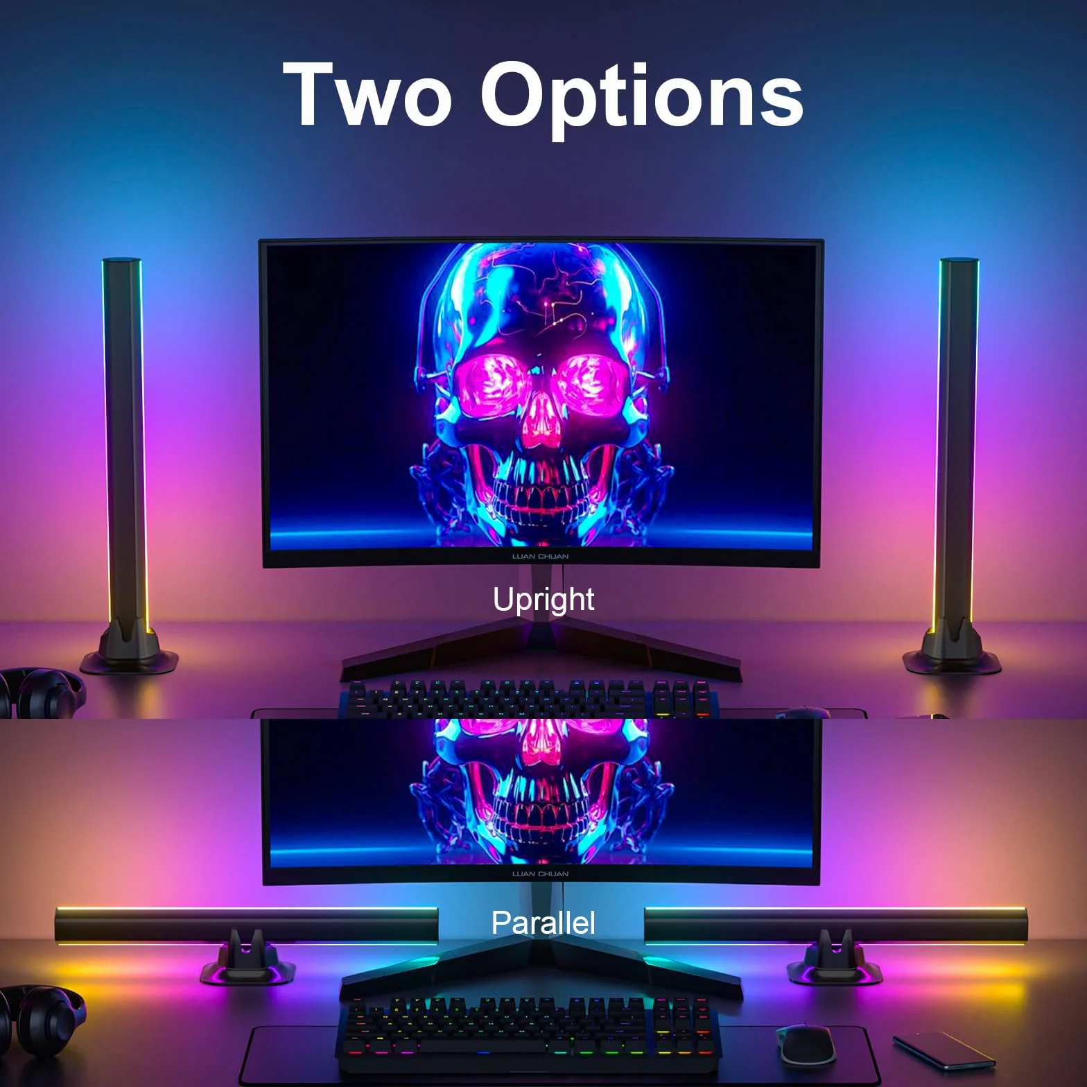 32CM Listwy Światła LED, Oświetlenie do Gier z Synchronizacją Muzyki, Oświetlenie Ambientowe, Podświetlenie TV do Komputera, Gier, Dekoracji Pomieszczeń USB 5V