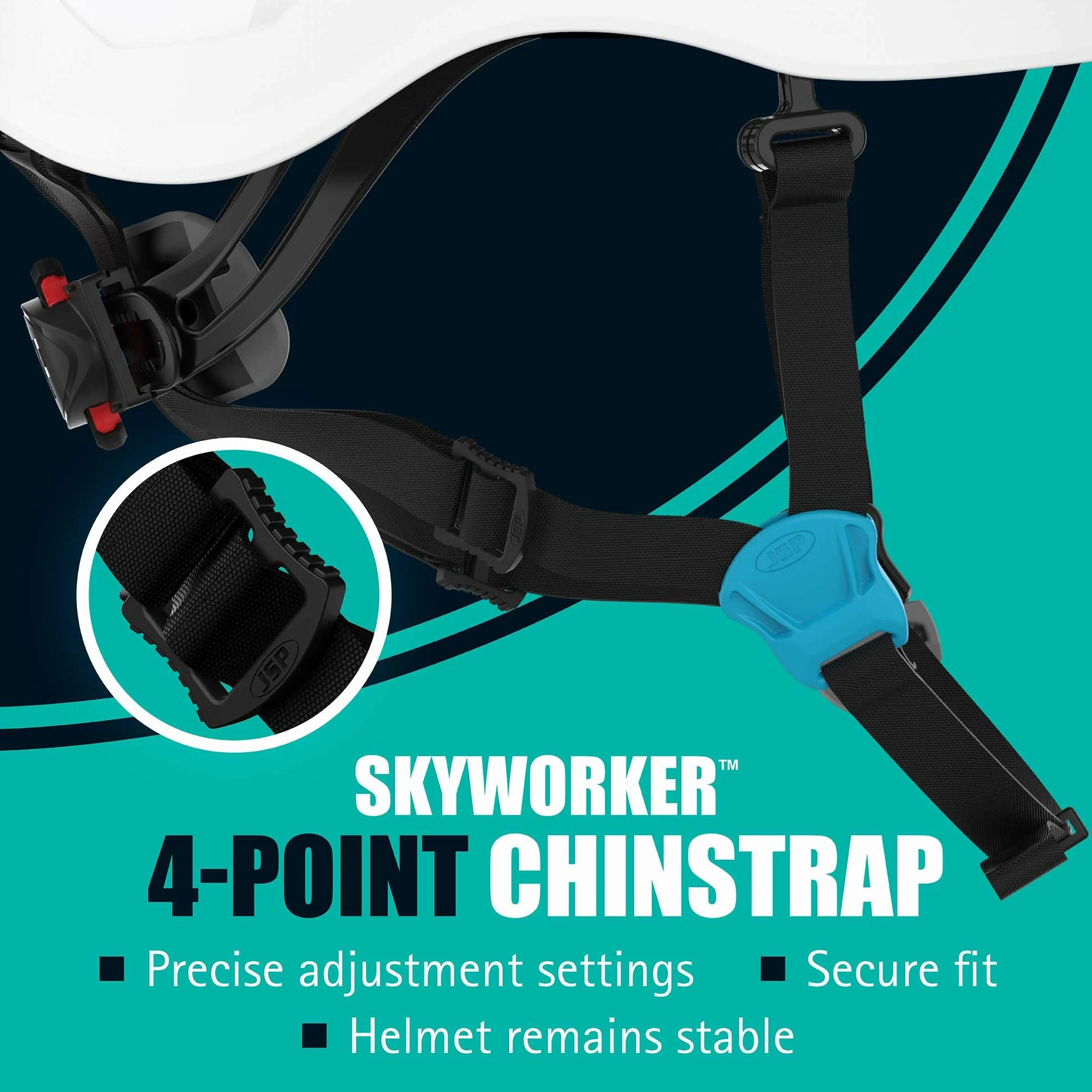 JSP EVO ALTA Skyworker Kask ochronny - Regulacja koła - Wentylowany - Biały (ARC170-000-100)