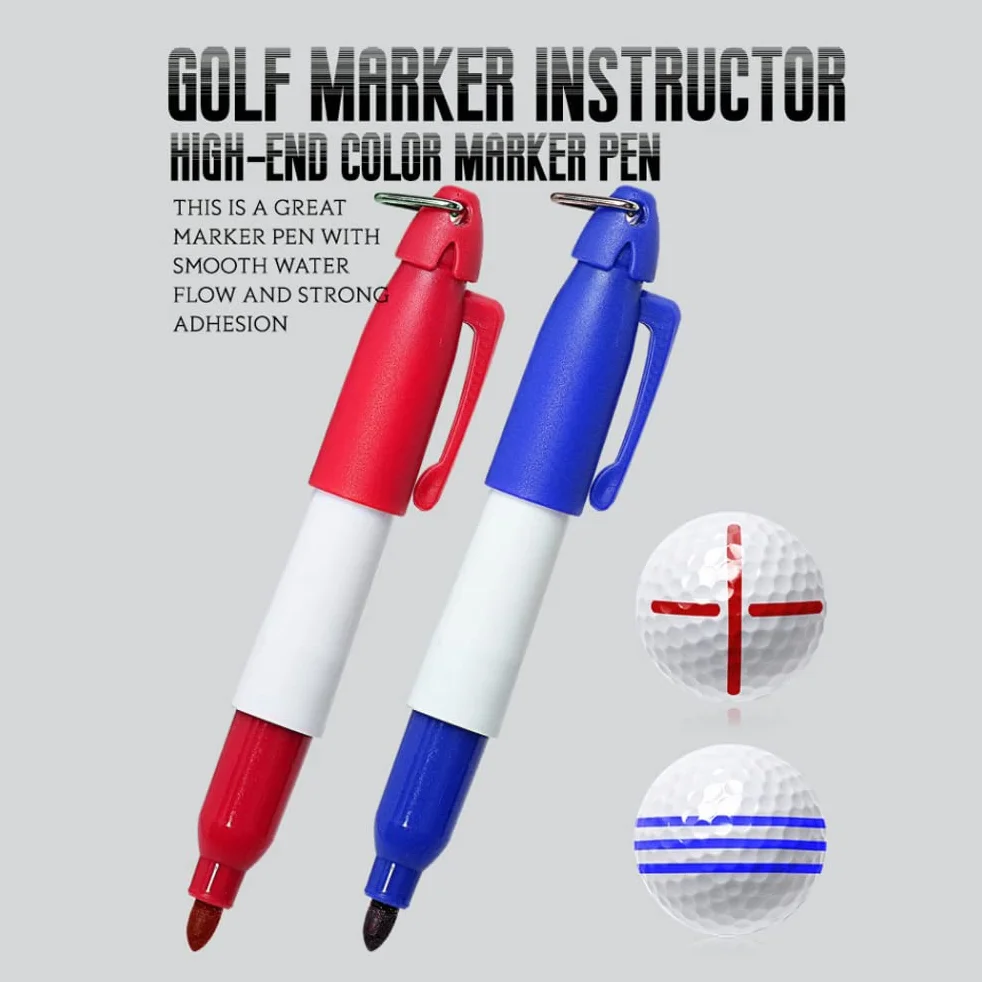 Zestaw markerów do piłki golfowej, 6 szablonów do konturowania piłek golfowych, 3 szablony markerów do piłki golfowej, 3 markery (piłka nie wchodzi w zakres dostawy), 12 szt