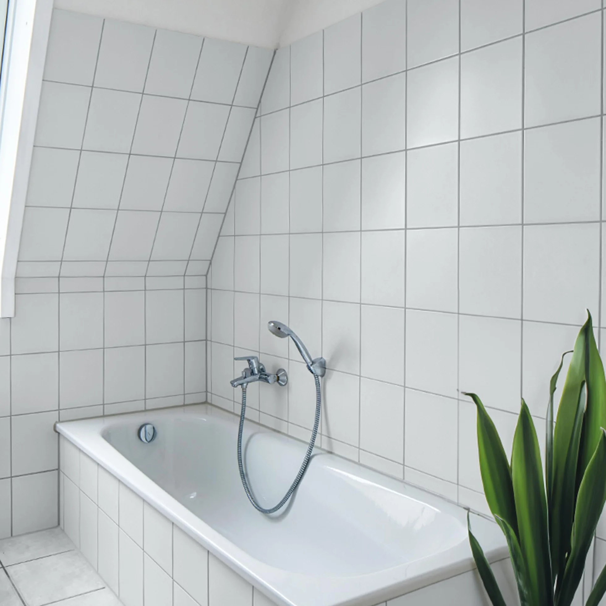 EPODEX Lakier do płytek 2K – Farba epoksydowa na ściany i podłogi do łazienki i kuchni – Biały, szary, beż i inne kolory - 1,8 kg (7 m² dla 2 warstw)
