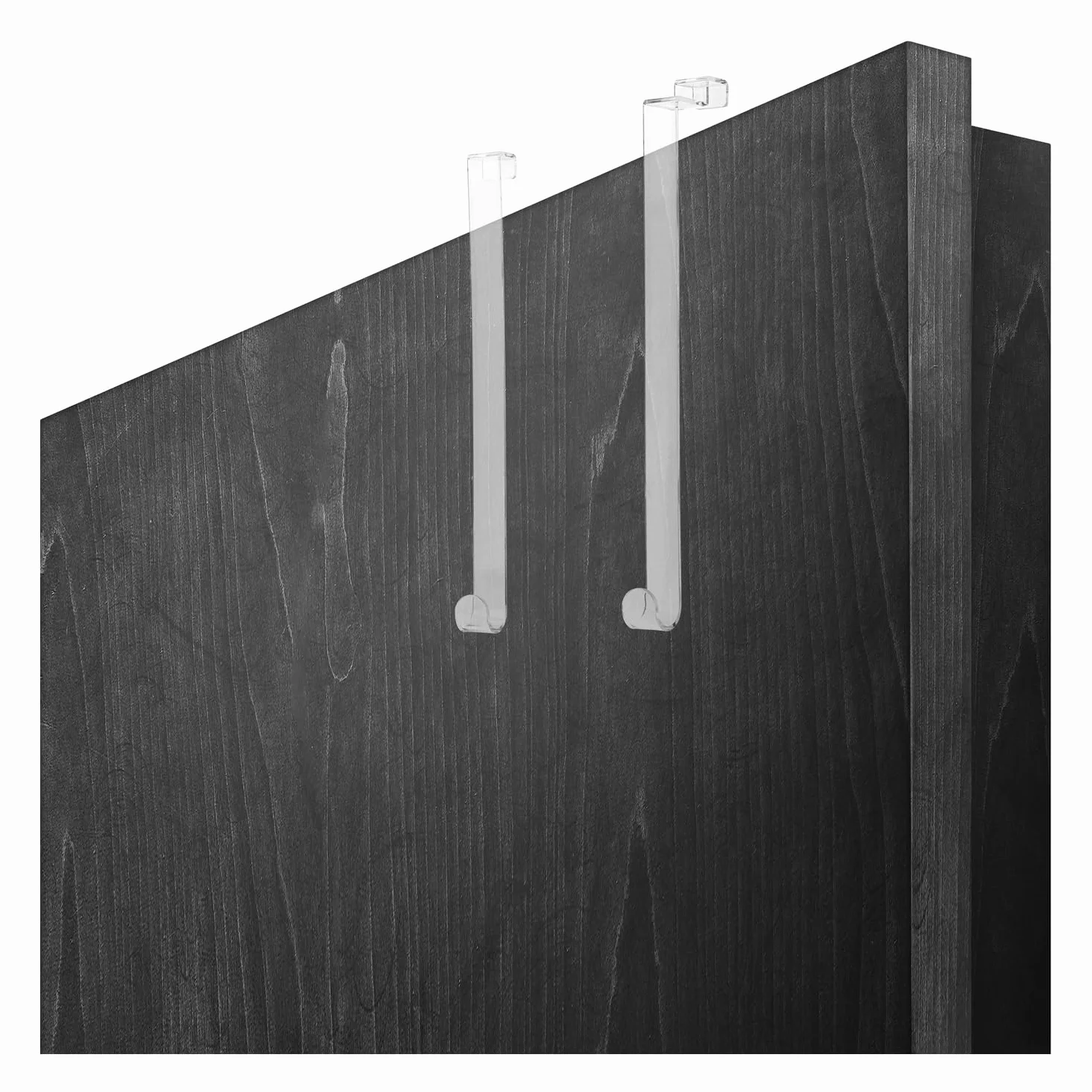 COM-FOUR® 2x haczyki na drzwi wykonane z wytrzymalego tworzywa sztucznego - haczyki 26,5 cm i 28 cm do wienców i dekoracji na drzwi - wieszak na drzwi mieszkan wewnatrz i na zewnatrz