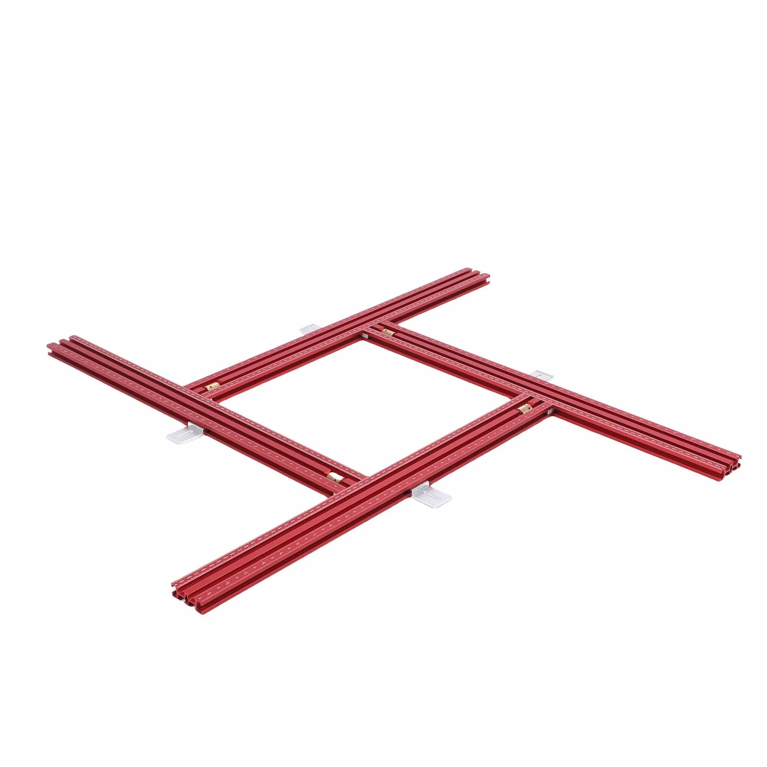 Generic System Prowadnic Równoległych Piła Szynowa ze Stopu Aluminium Zestaw do łączenia Szyn Prowadzących Regulowane, Wyraźne Oznaczenia 600 Mm Stabilne Pozycjonowanie Podczas Obróbki Drewna Układ