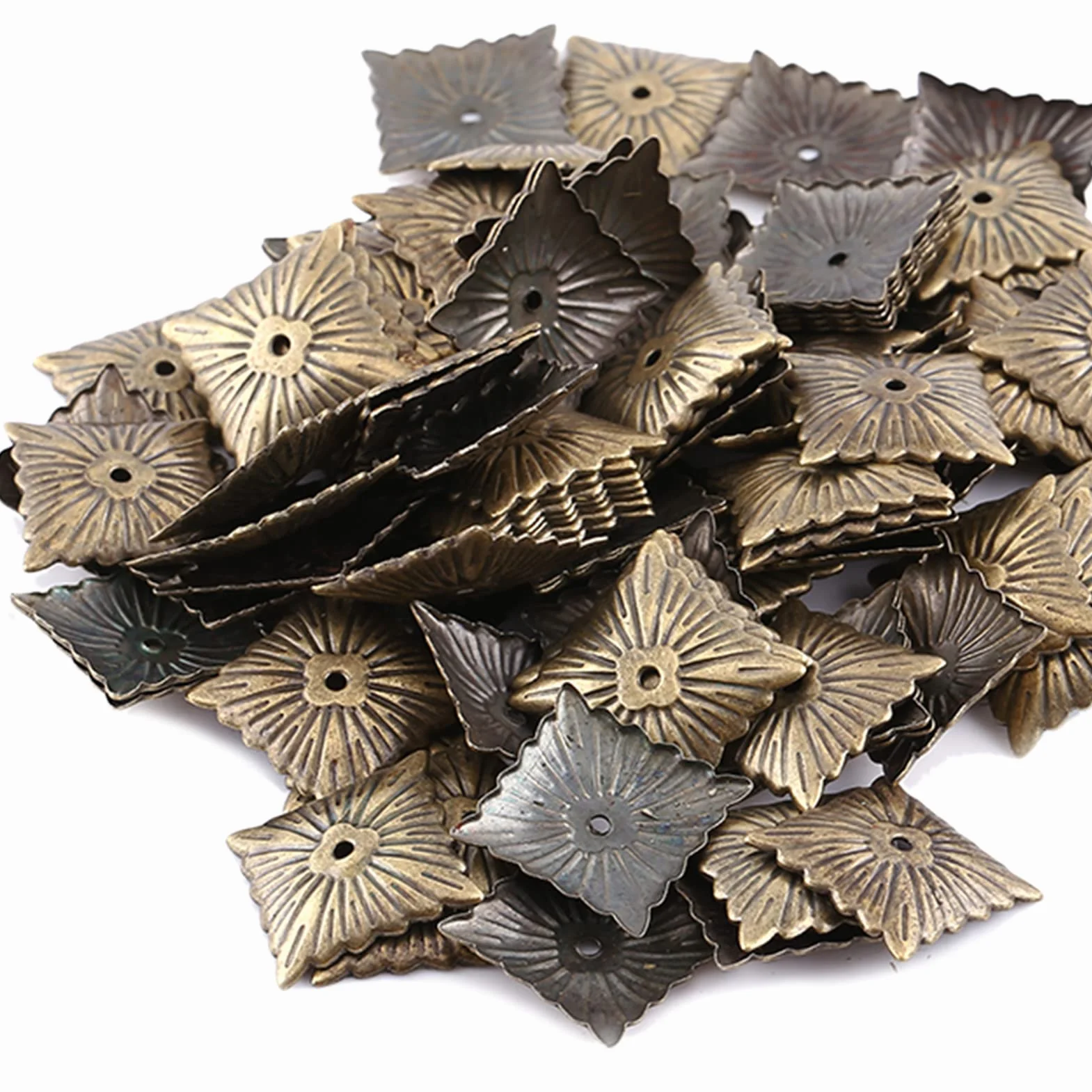 100 szt. Vintage Gwoździe Tapicerskie Vintage Eleganckie, Gwoździe Tapicerskie Chinchetas Gwoździe Tapicerskie Brąz Metalowa Zawieszka Meble Sofa Drzwi do Butów Dekoracyjny Kołek