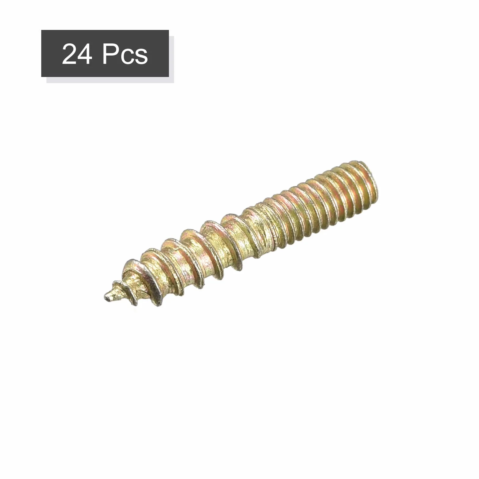 sourcing map 24 śruby trzpieniowe M4 x 20 mm, dwustronne śruby gwintowane do łączenia mebli drewnianych