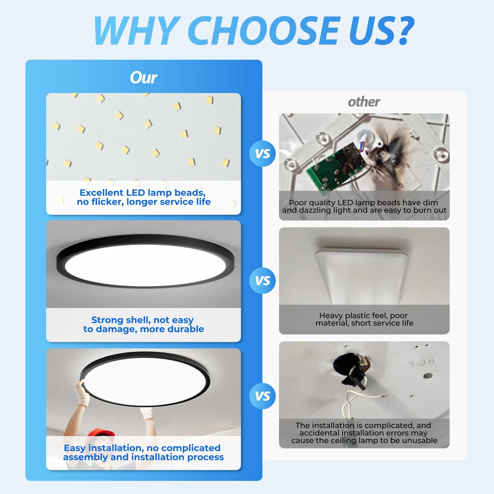 OTREN Sufit LED 52W, 4800LM Nowoczesna Okrągła Lampa Panel Ultra Cienki Biały Naturalny 4000K, IP44 Światło LED do Kuchni Balkon Sypialnia Jadalnia Salon Ø50CM