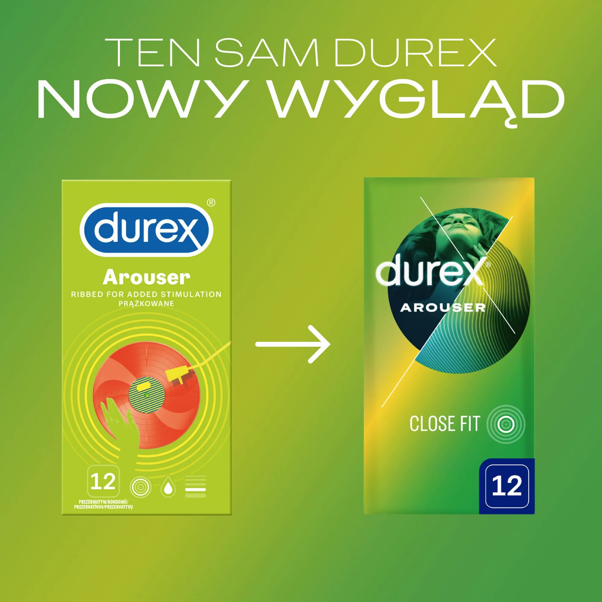 Durex Arouser Prezerwatywy prążkowane 12 szt.