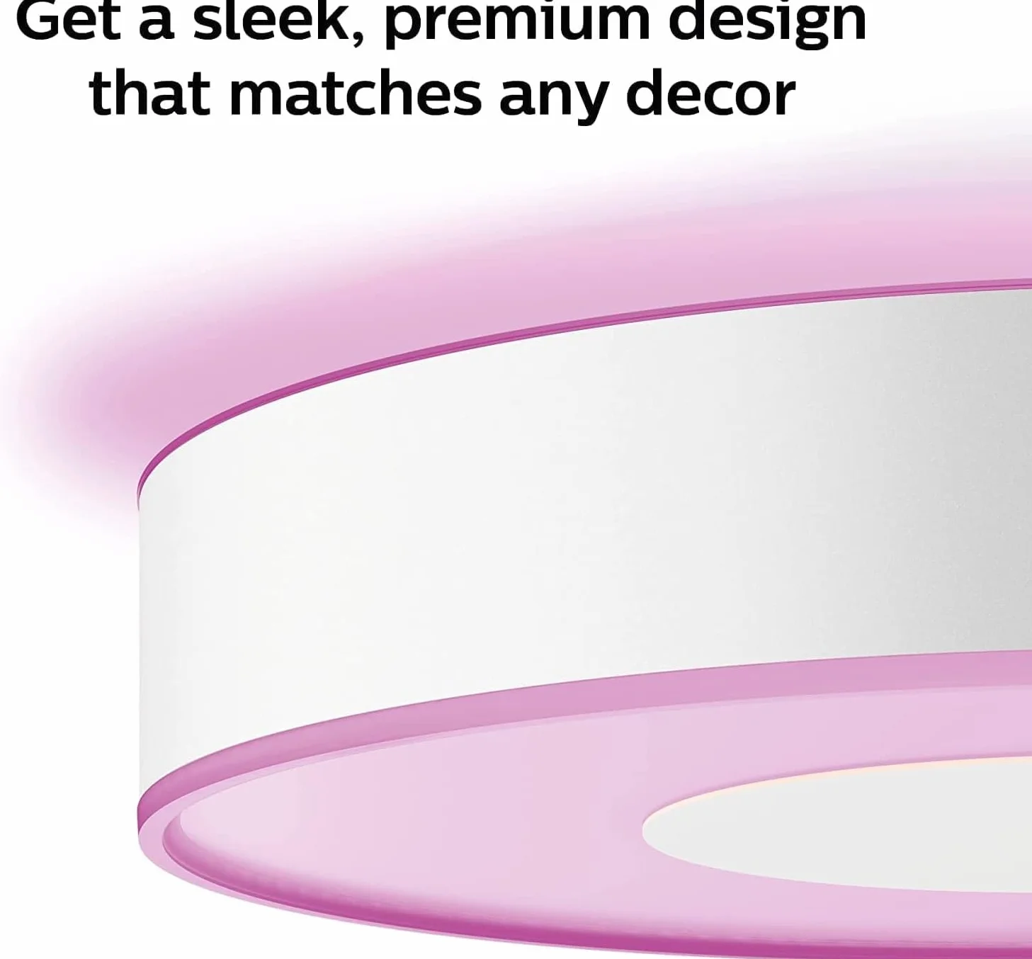 Philips Hue Lampa Sufitowa White and Color Ambiance Infuse L 1x53W (biała), Lampa Sufitowa Ledowa z 16 mln Kolorów i Możliwością Ściemniania, Inteligentne Oświetlenie Smart LED