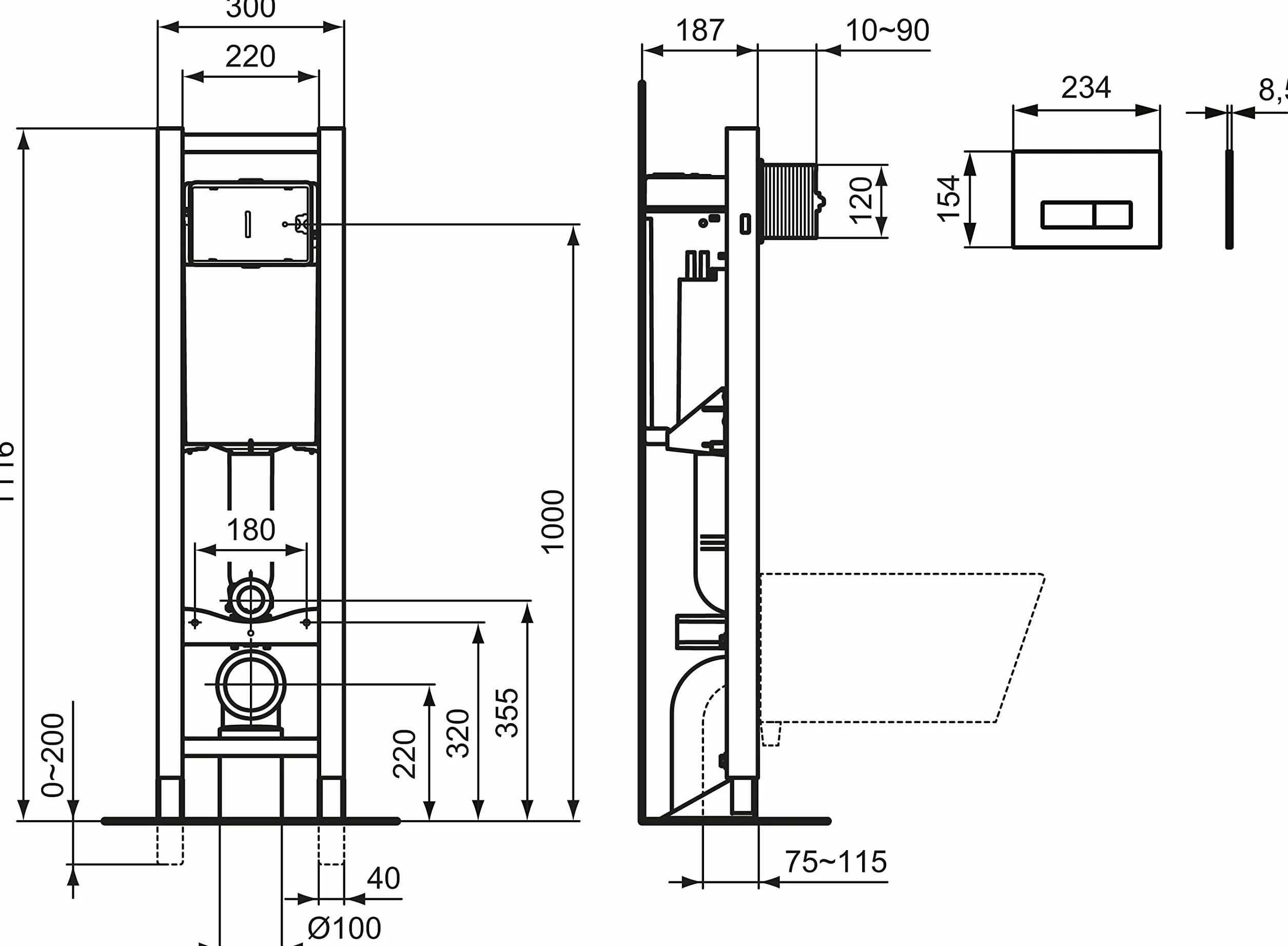Ideal Standard R0121AC OLEAS™ M2 płyta mechaniczna, biała