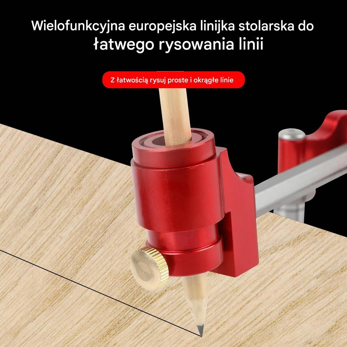 Linijka Stolarska Do Stolarstwa Precyzyjny I Antypoślizgowy Uchwyt | Zestaw Linijek Do Znakowania I Dopasowania Dla Stolarstwa Dla Renowacji Budowy Produkcji Mebli Fachowców Początkujących