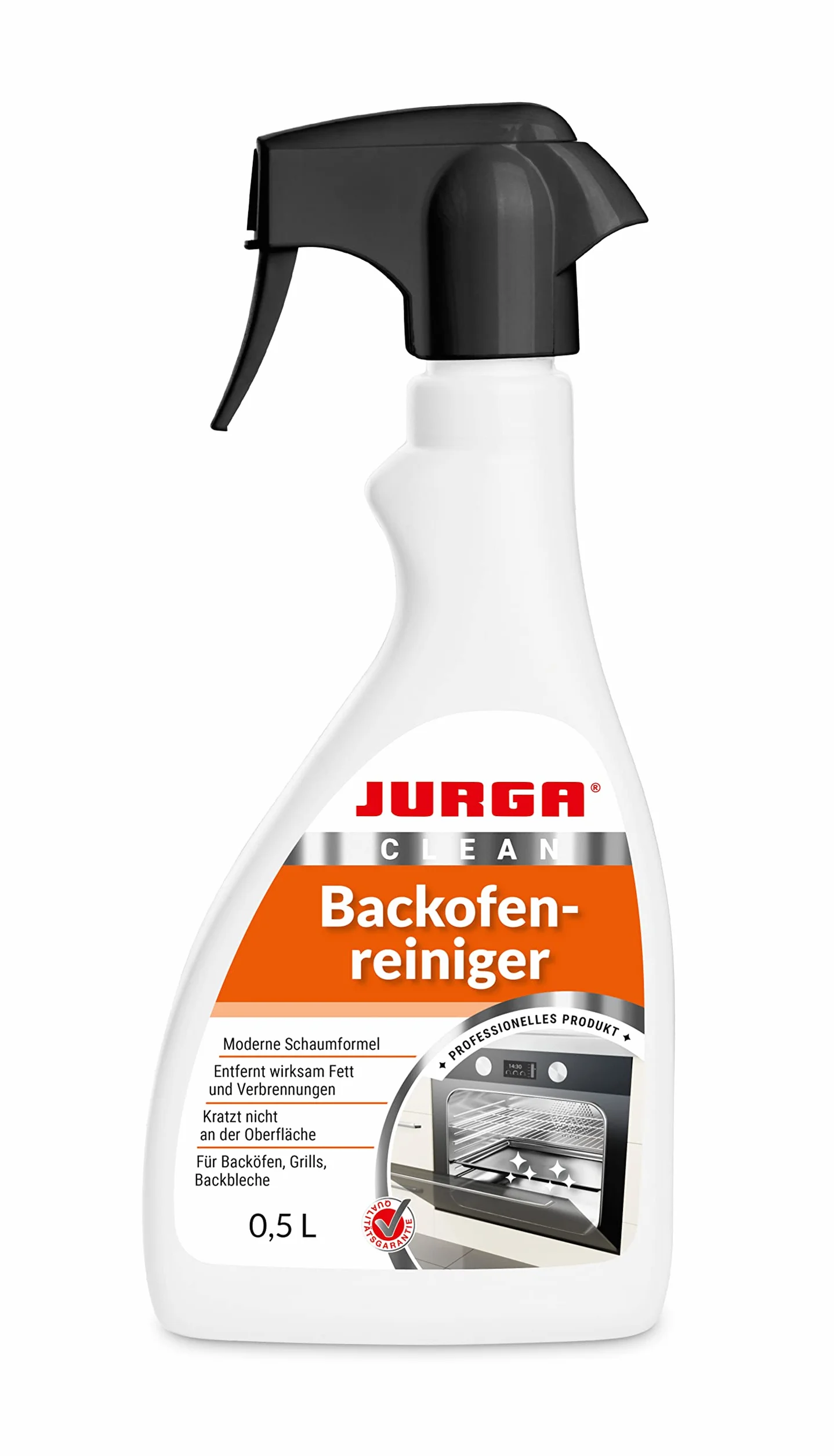 JURGA 03.01.26.02.10.00.25 0,5 l CLEAN środek do czyszczenia piekarnika, 0,5 l, szary