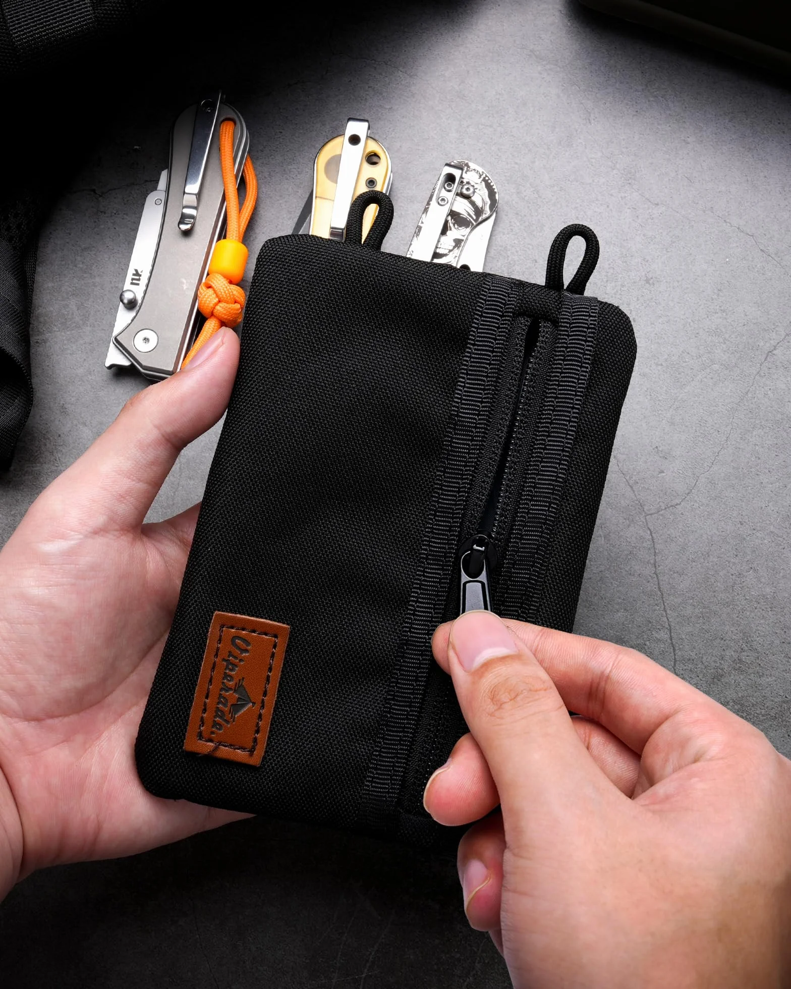 VIPERADE VE1 EDC Organizer kieszonkowy na narzędzia, mała torba EDC z 5 kieszeniami, mały organizer na narzędzia wielofunkcyjne, EDC, nylonowa torba na narzędzia, osłona na małą latarkę, narzędzia