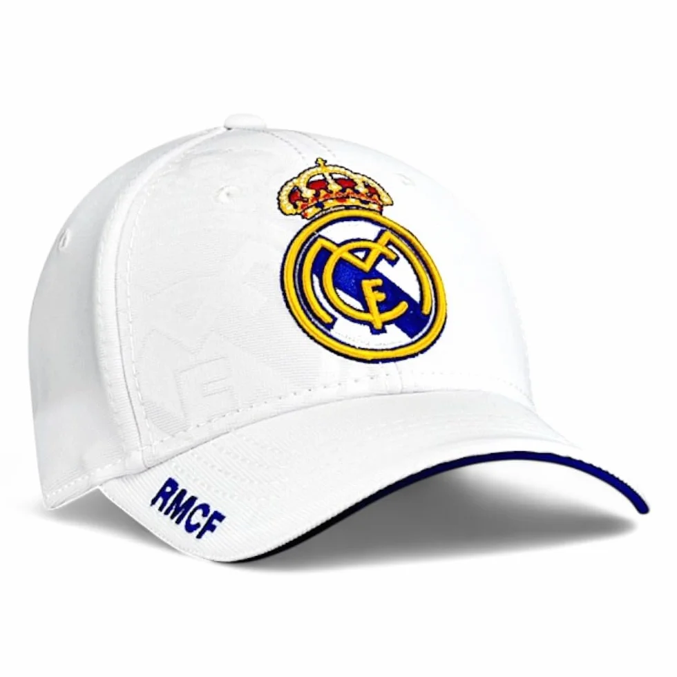 Real Madrid Czapka 1. EQUIP-17 nr 3 - Regulowany rozmiar dla dorosłych - Kolor biały